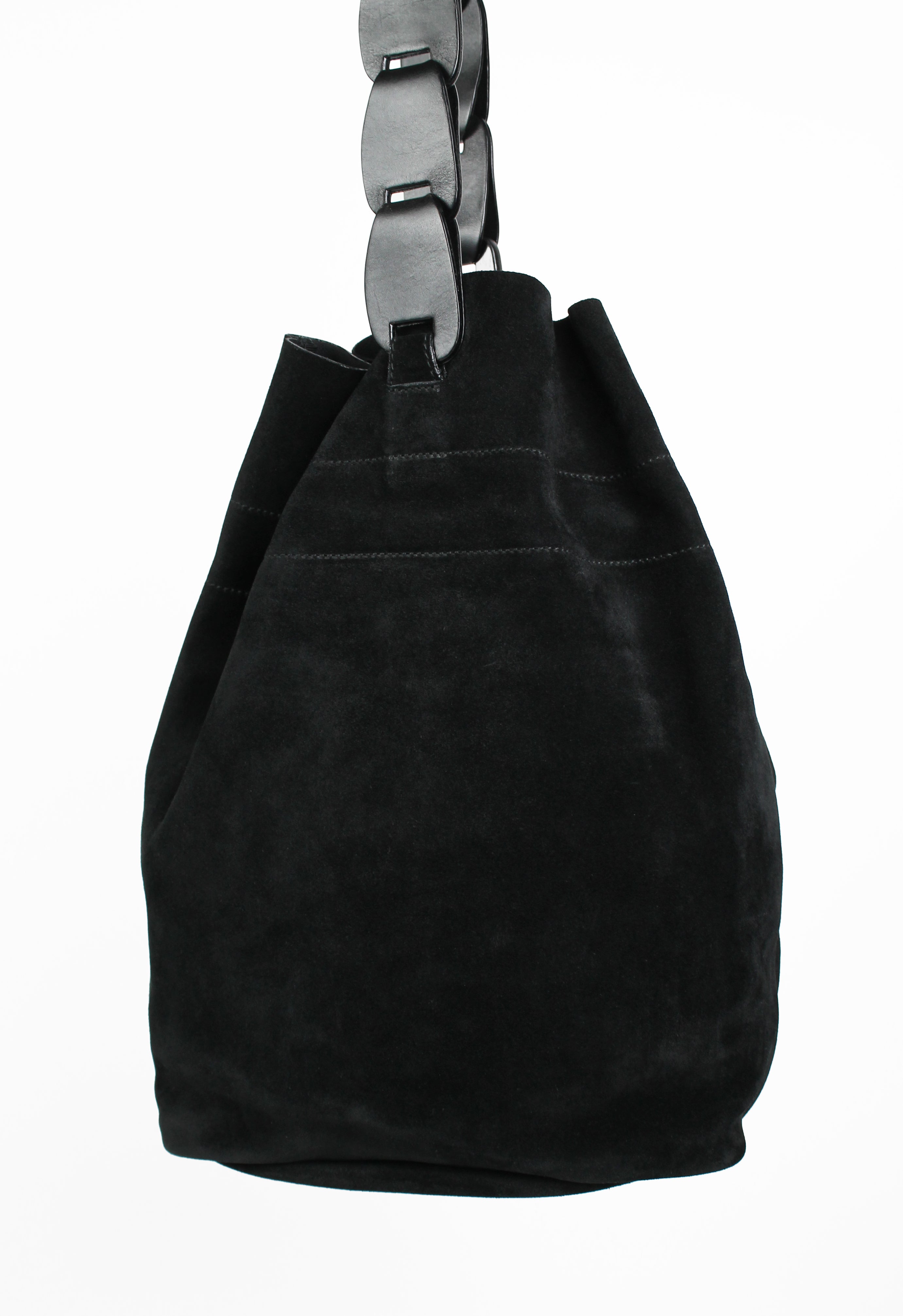 GUCCI TOM FORD SS 1997 CHAIN STRAP SUEDE BUCKET BAG