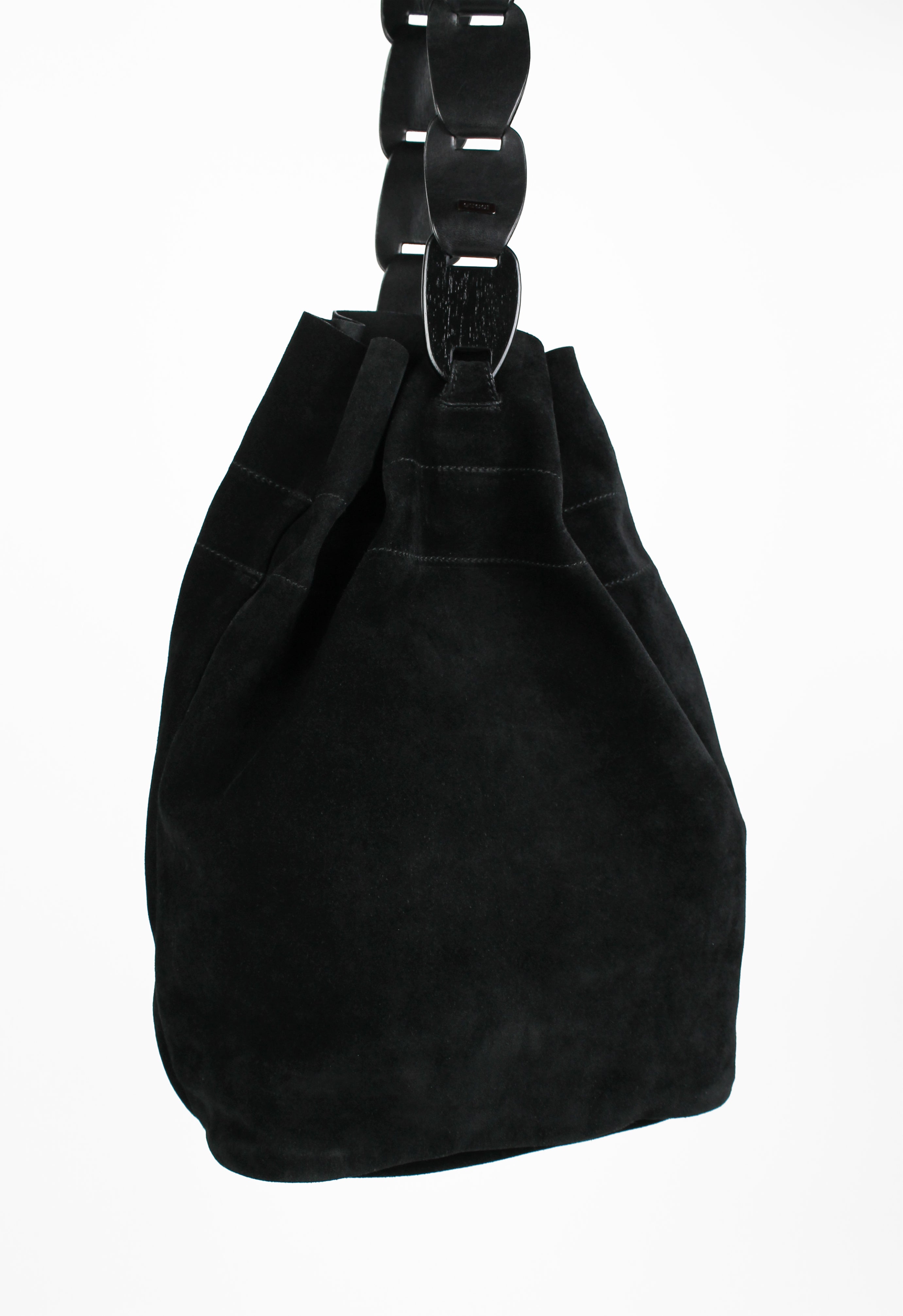 GUCCI TOM FORD SS 1997 CHAIN STRAP SUEDE BUCKET BAG
