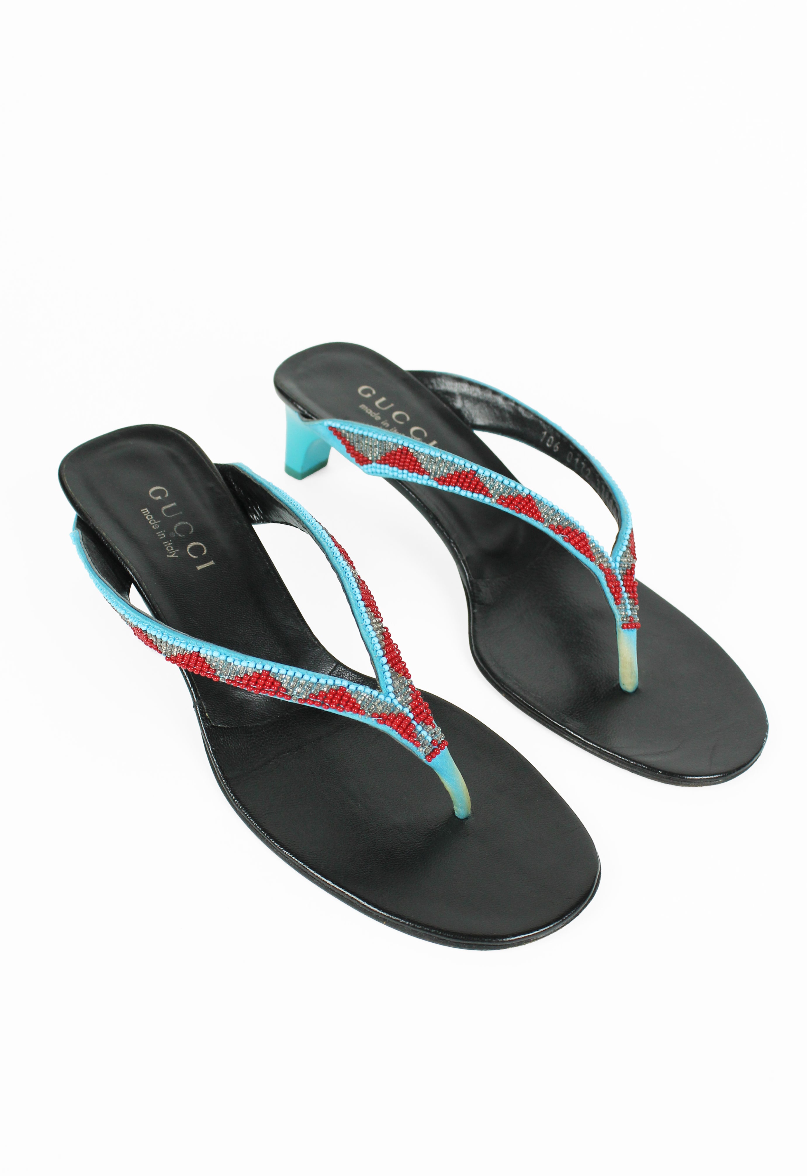 GUCCI TOM FORD SS 1999 BEADED HEEL SANDALS