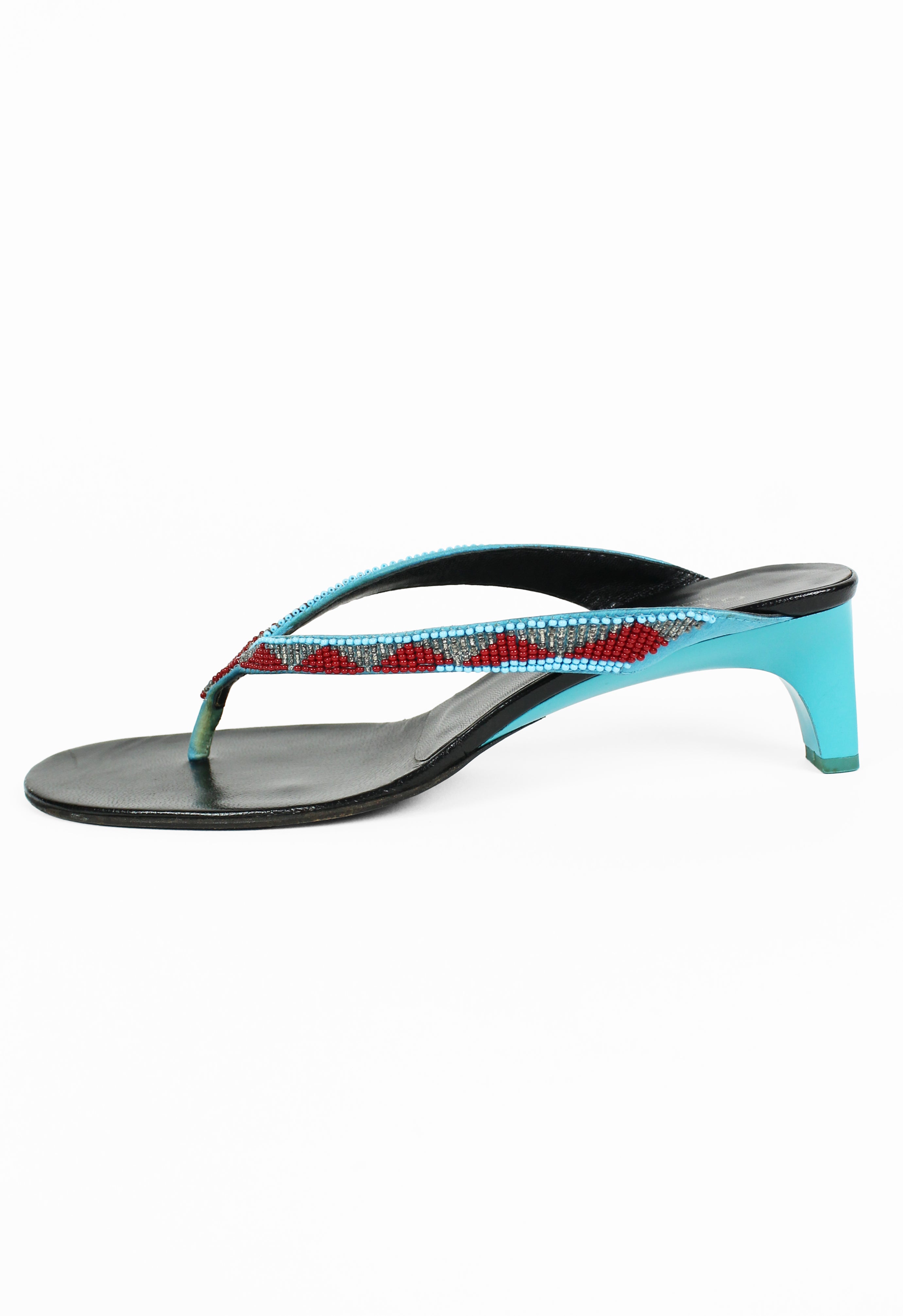 GUCCI TOM FORD SS 1999 BEADED HEEL SANDALS
