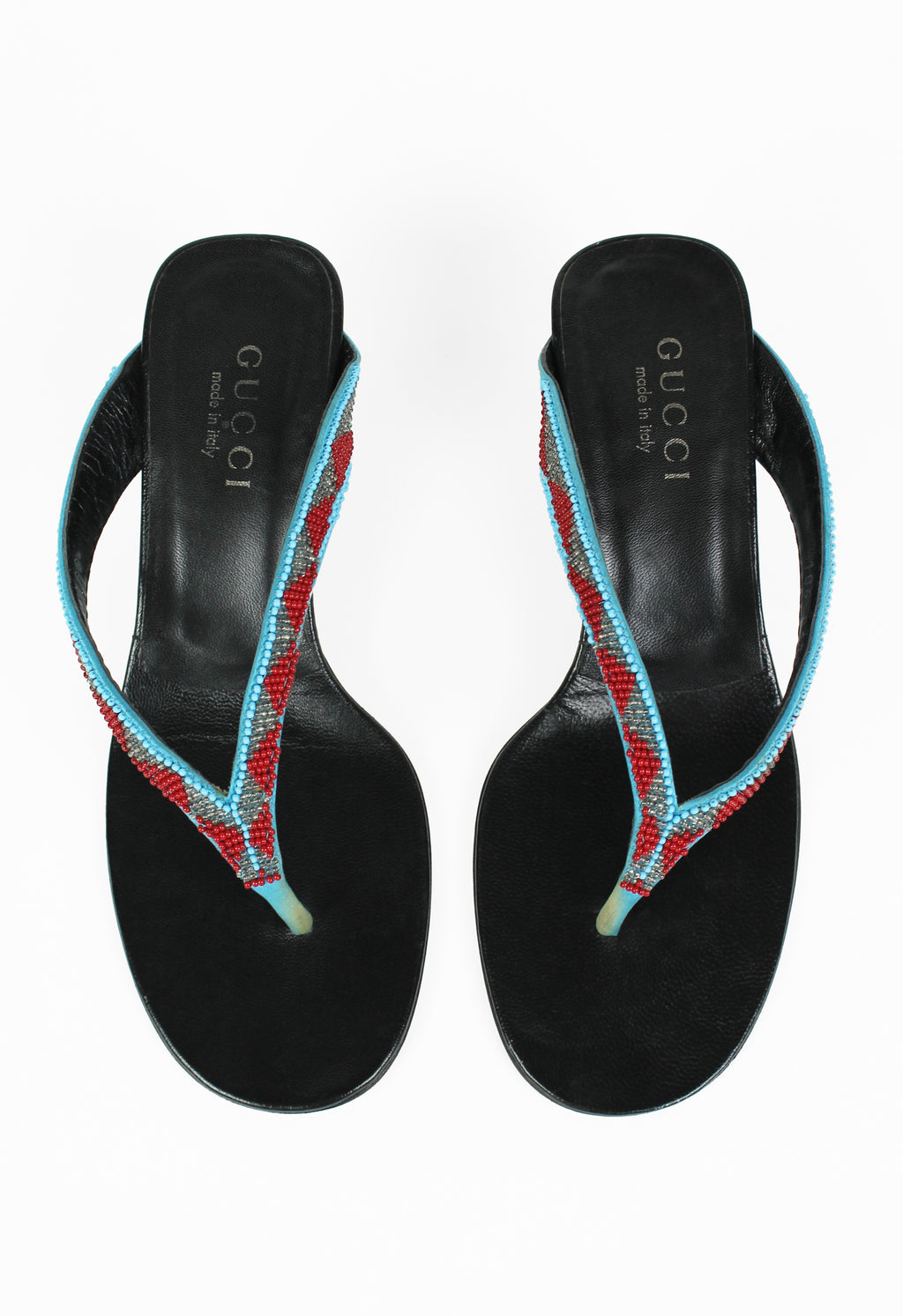GUCCI TOM FORD SS 1999 BEADED HEEL SANDALS