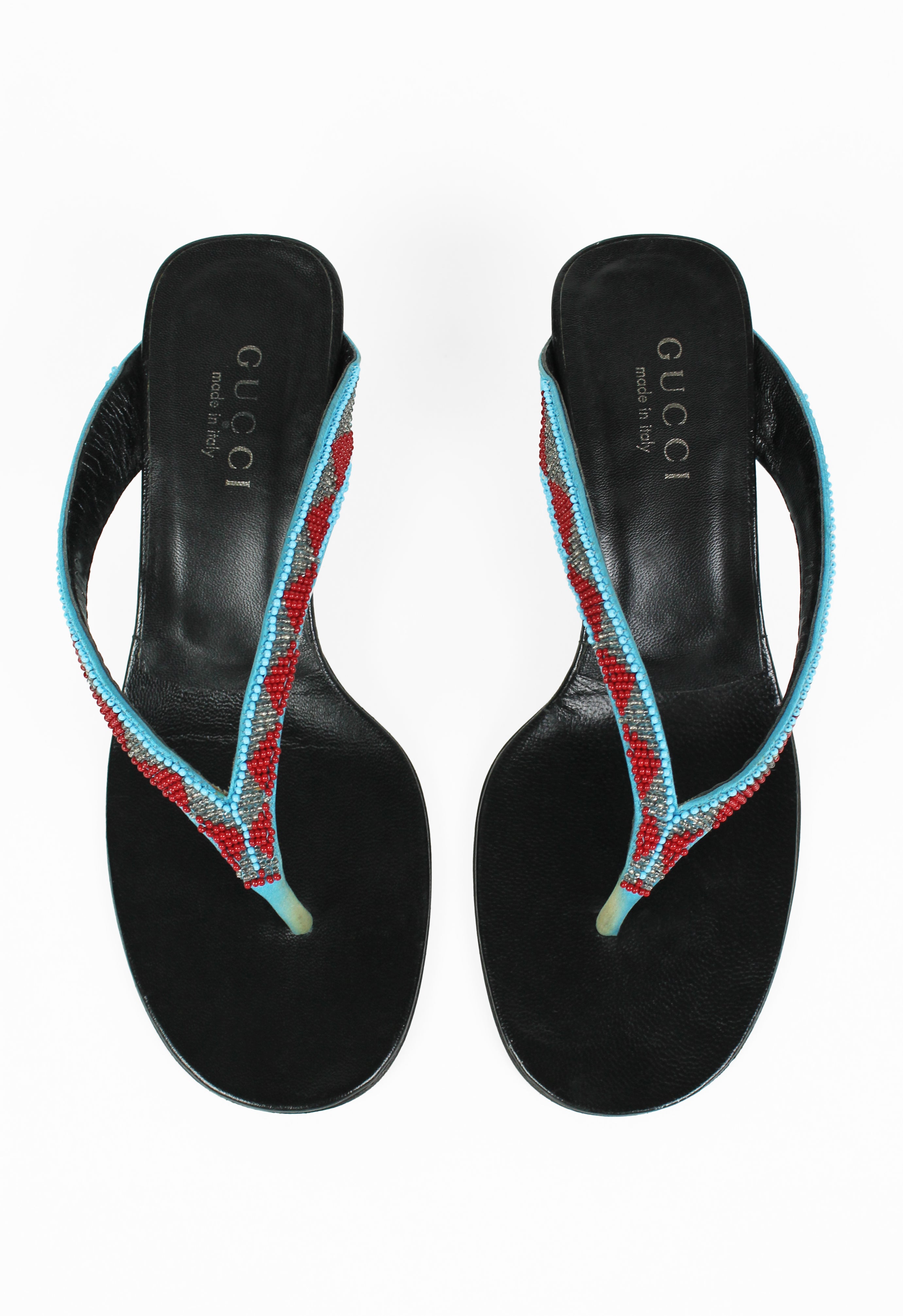 GUCCI TOM FORD SS 1999 BEADED HEEL SANDALS