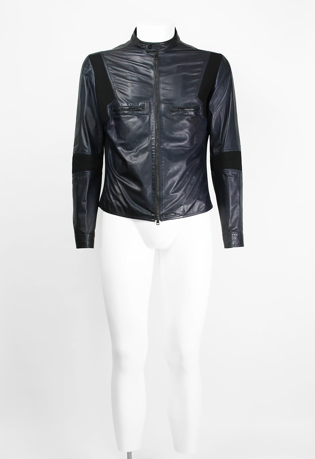 GUCCI TOM FORD SS 1999 BLUE LEATHER RACER JACKET