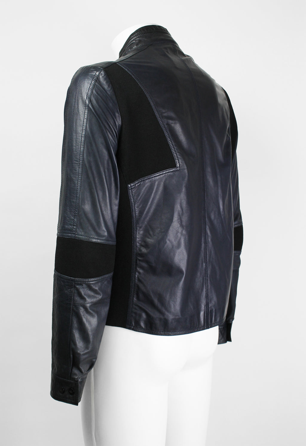 GUCCI TOM FORD SS 1999 BLUE LEATHER RACER JACKET