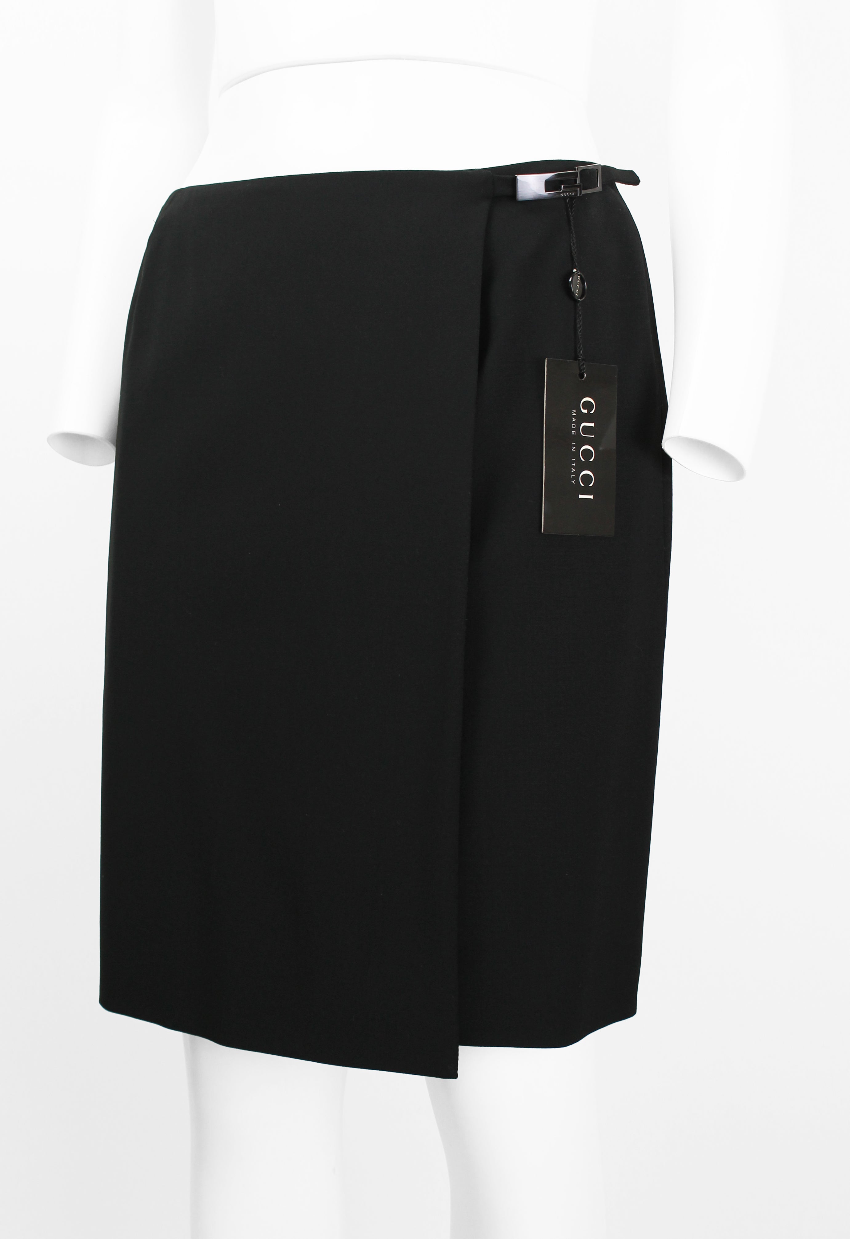 GUCCI TOM FORD SS 1998 G BUCKLE WRAP SKIRT
