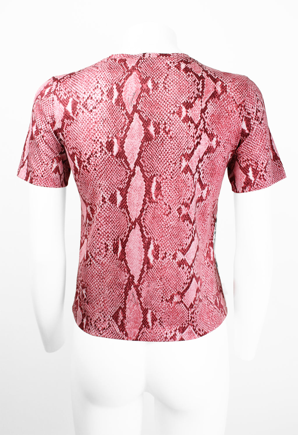 GUCCI SS 2000 PINK PYTHON PRINT T-SHIRT