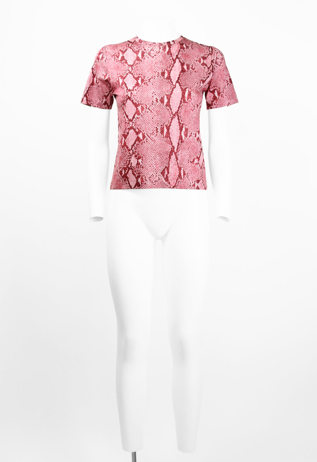 GUCCI SS 2000 PINK PYTHON PRINT T-SHIRT