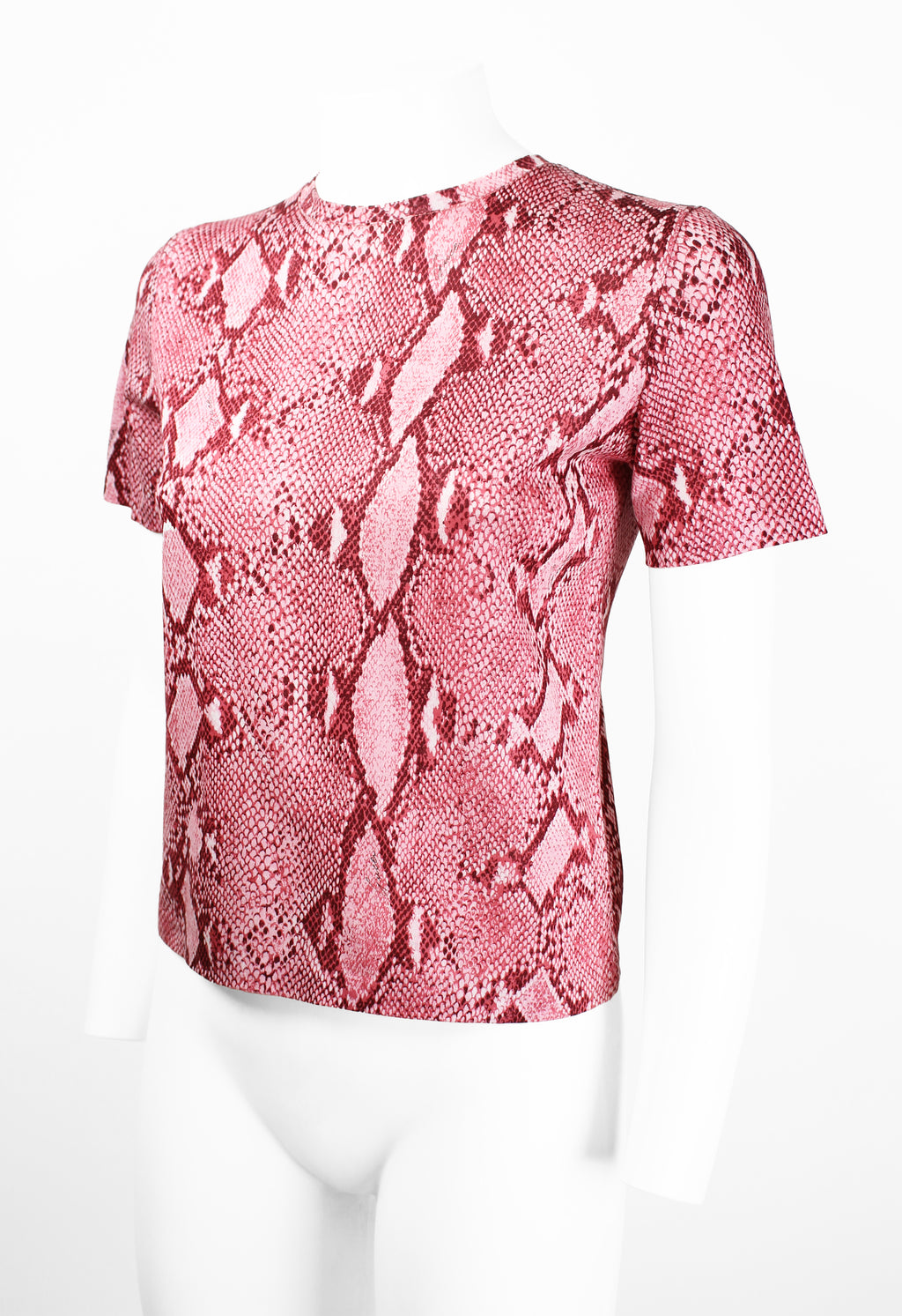GUCCI SS 2000 PINK PYTHON PRINT T-SHIRT