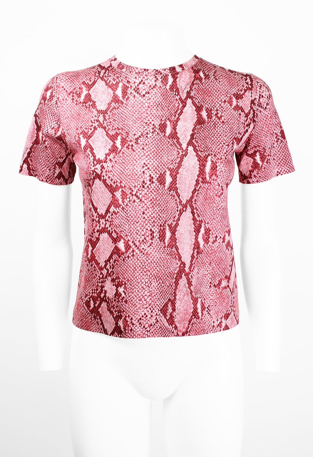 GUCCI SS 2000 PINK PYTHON PRINT T-SHIRT