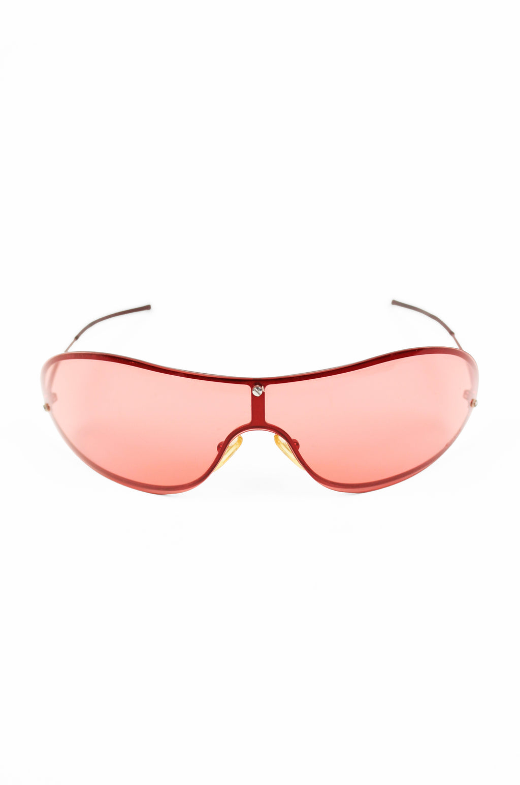 GUCCI TOM FORD SS 2001 RED CURVED WRAPAROUND SUNGLASSES