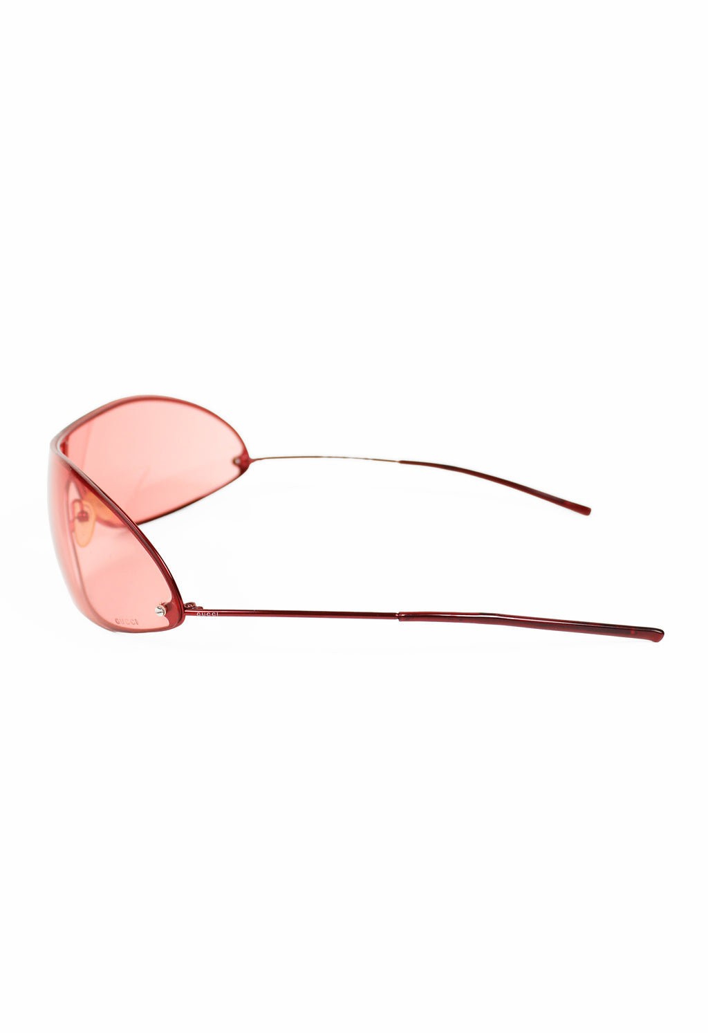 GUCCI TOM FORD SS 2001 RED CURVED WRAPAROUND SUNGLASSES