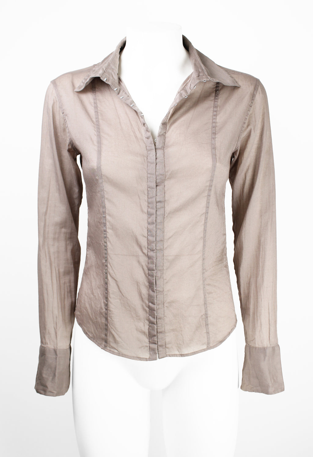 GUCCI TOM FORD SS 2002 SHEER HOOK CLASP SHIRT