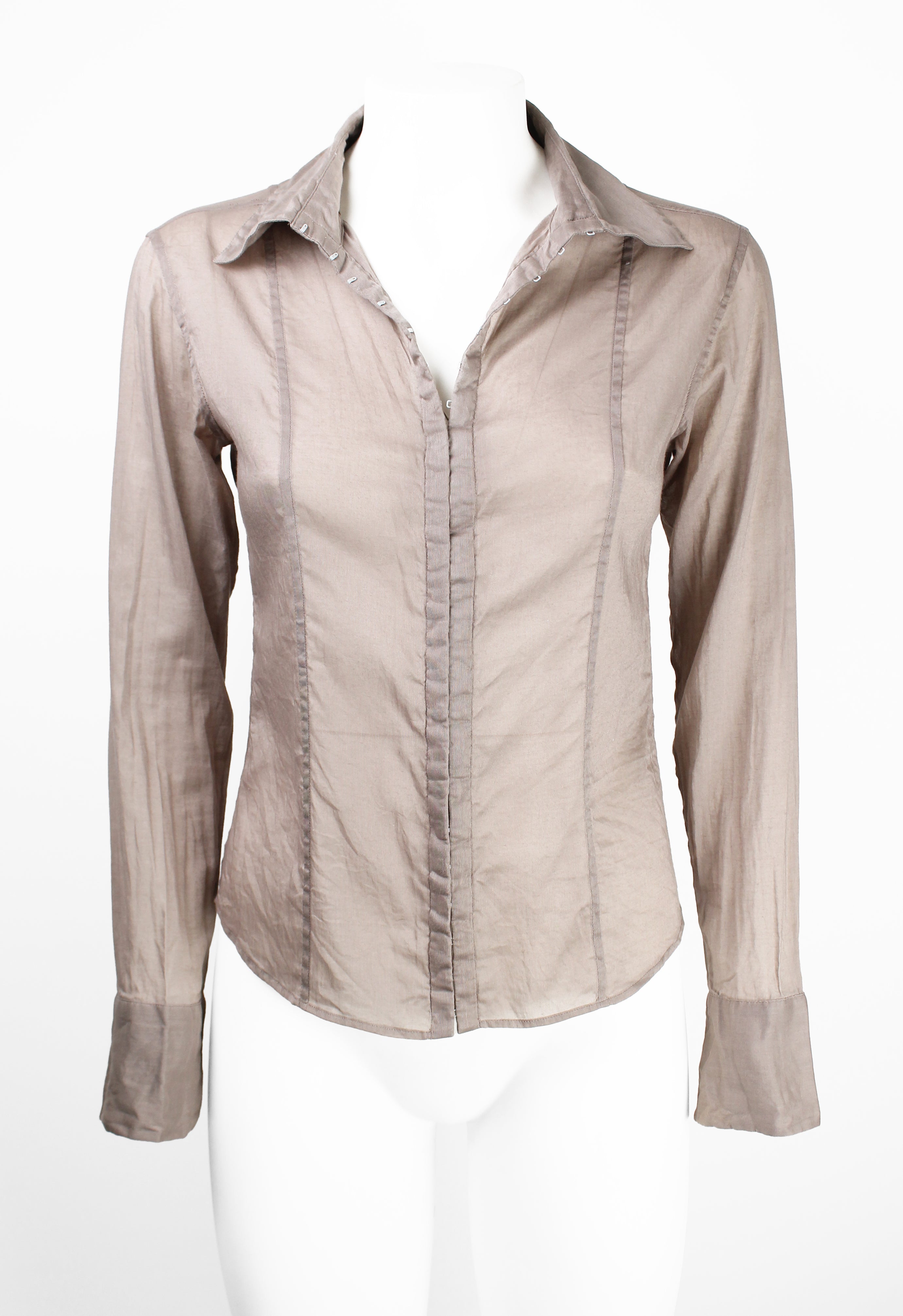 GUCCI TOM FORD SS 2002 SHEER HOOK CLASP SHIRT