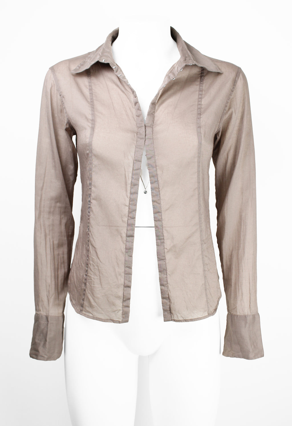 GUCCI TOM FORD SS 2002 SHEER HOOK CLASP SHIRT
