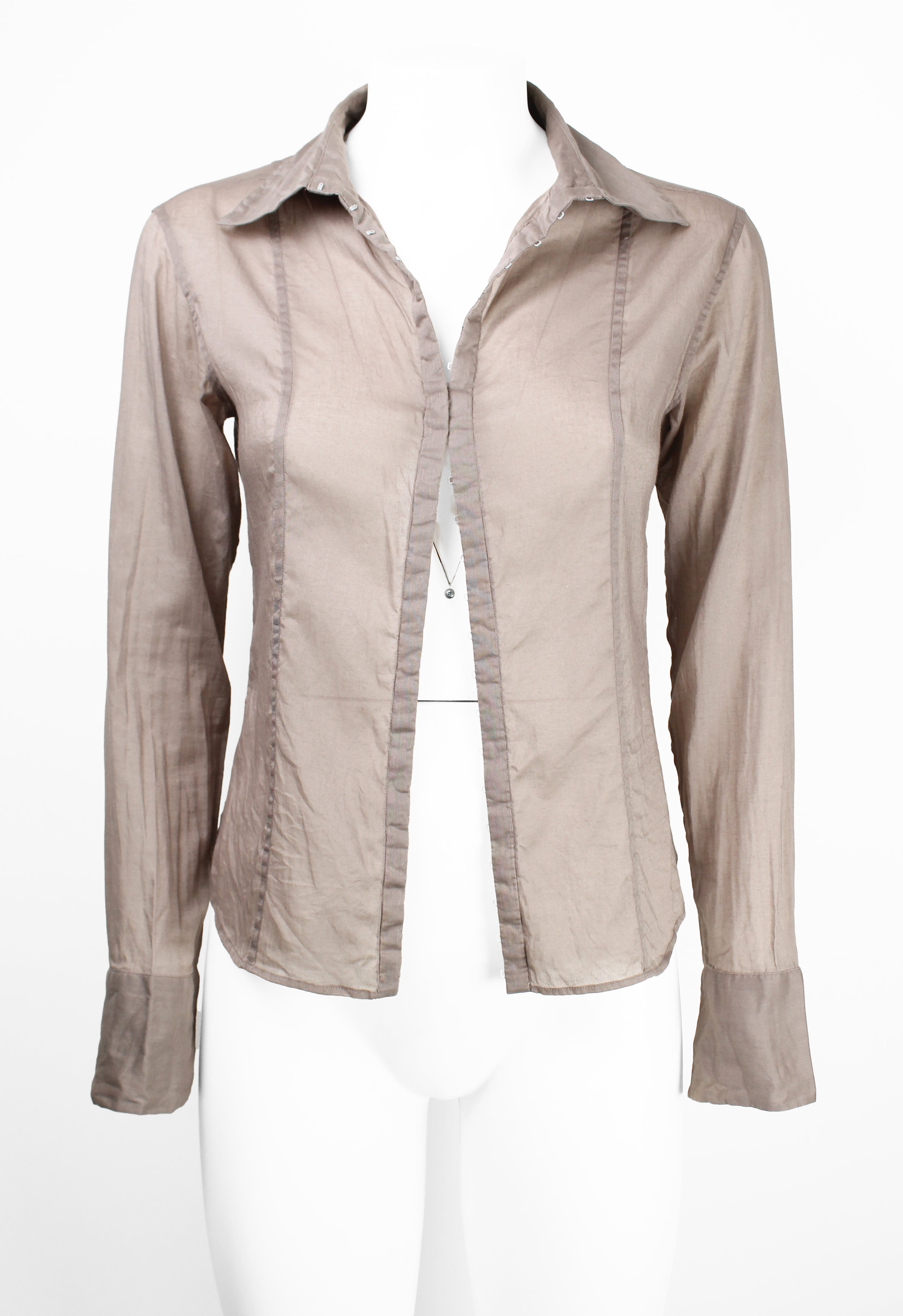 GUCCI TOM FORD SS 2002 SHEER HOOK CLASP SHIRT