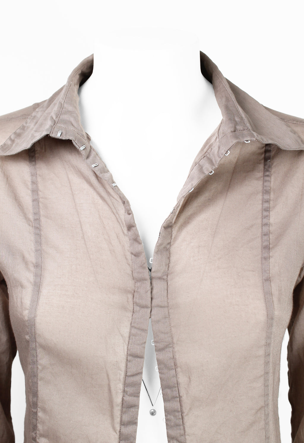 GUCCI TOM FORD SS 2002 SHEER HOOK CLASP SHIRT