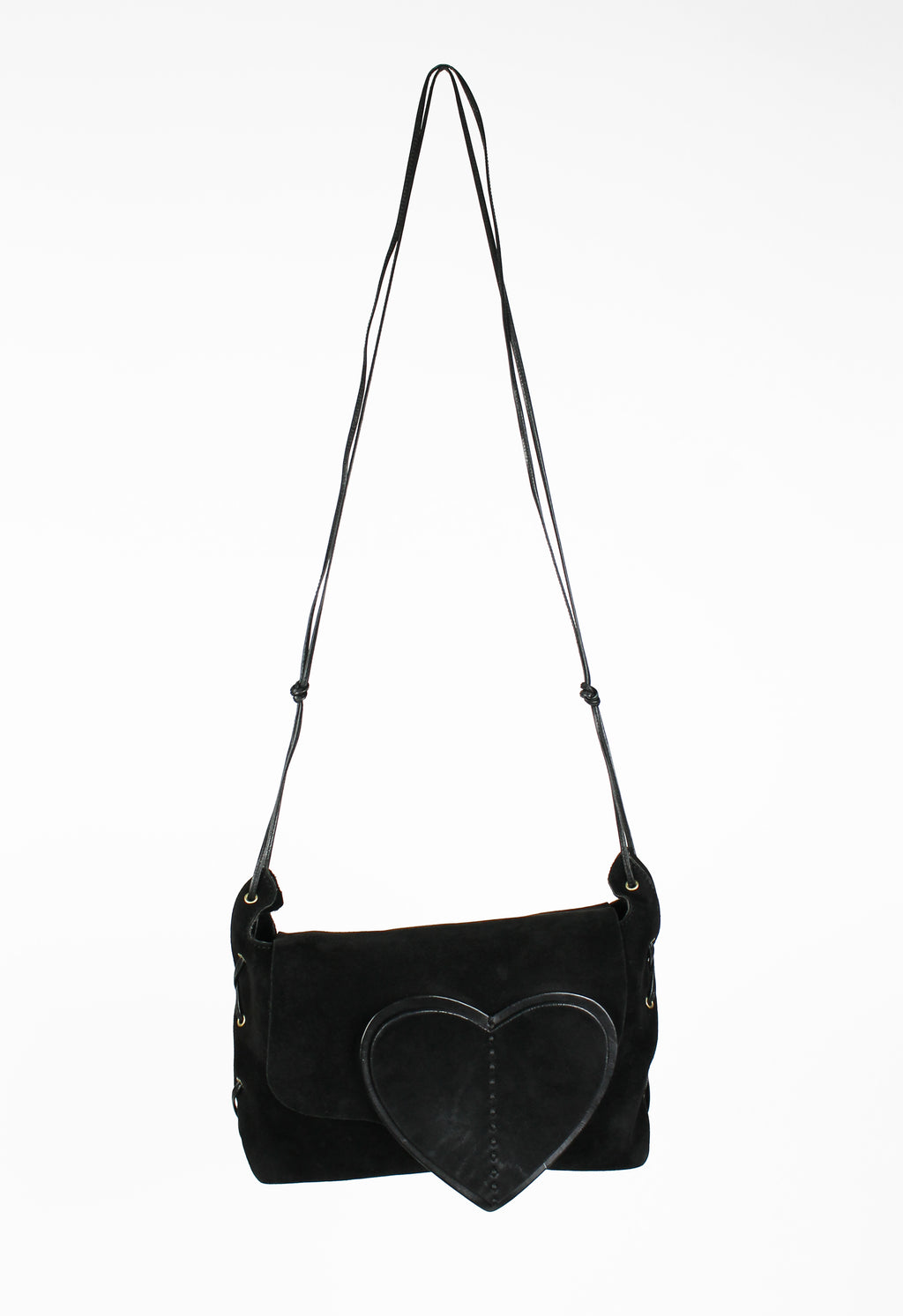 GUCCI TOM FORD SS 2002 LACE UP SUEDE HEART BAG