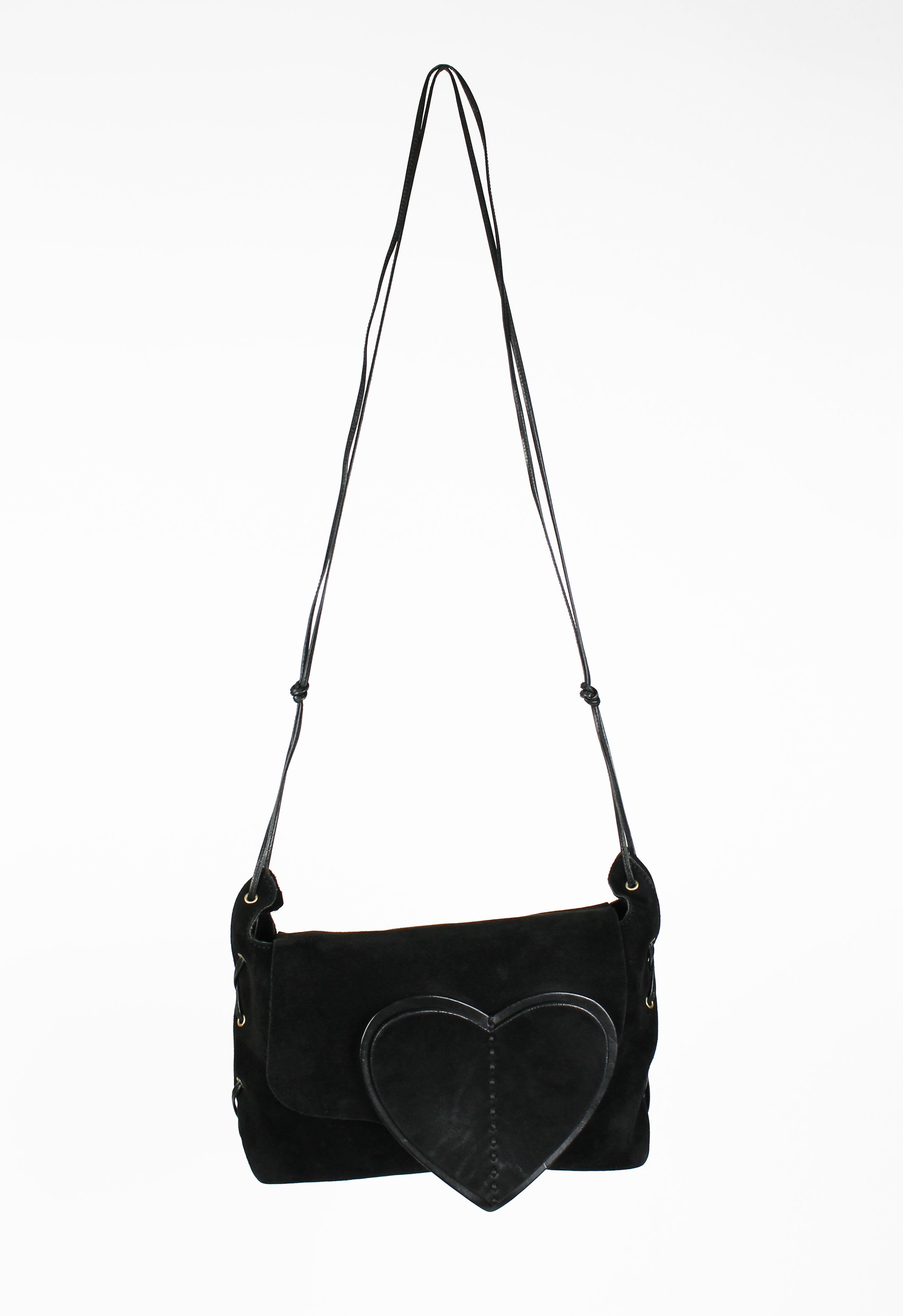 GUCCI TOM FORD SS 2002 LACE UP SUEDE HEART BAG