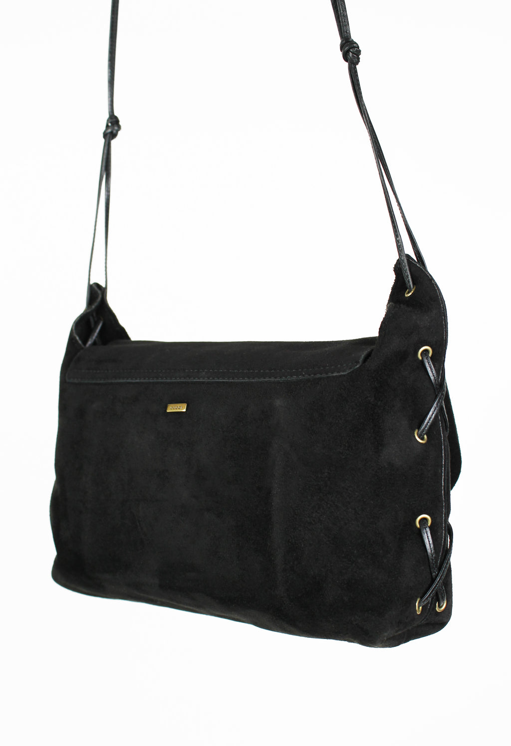 GUCCI TOM FORD SS 2002 LACE UP SUEDE HEART BAG