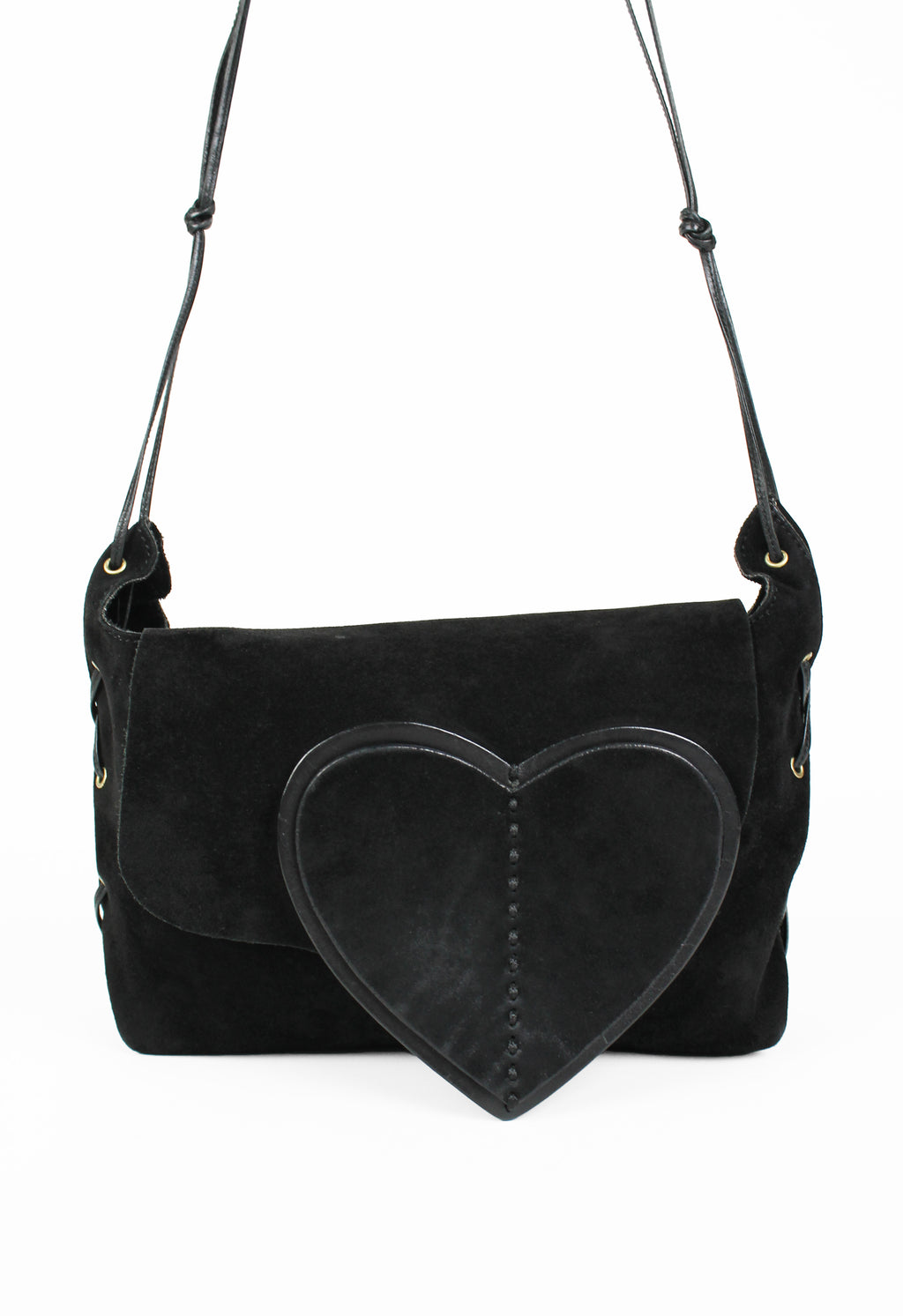 GUCCI TOM FORD SS 2002 LACE UP SUEDE HEART BAG