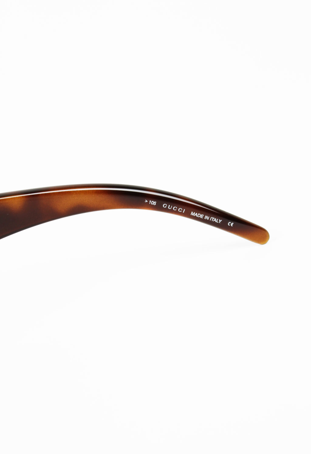 GUCCI TOM FORD FW 2001 TORTOISESHELL CURVED WRAPAROUND SUNGLASSES