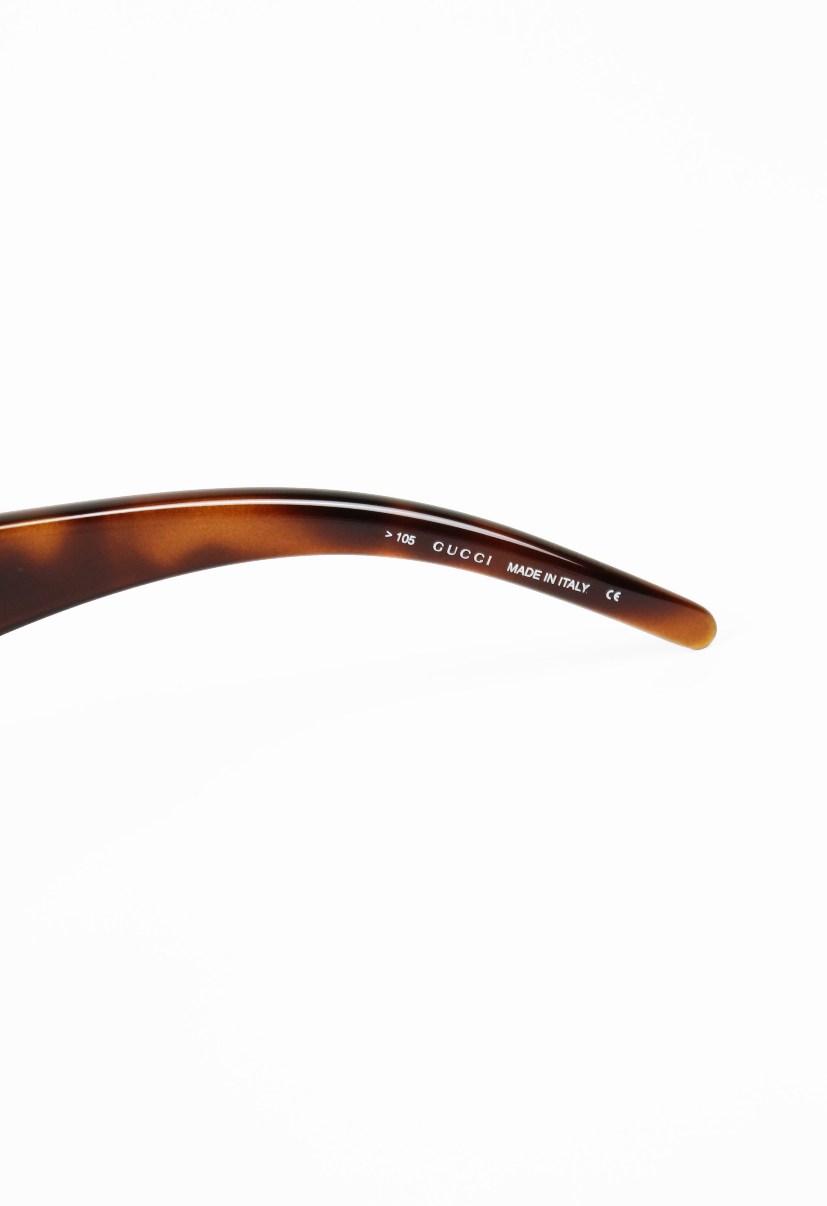 GUCCI TOM FORD FW 2001 TORTOISESHELL CURVED WRAPAROUND SUNGLASSES