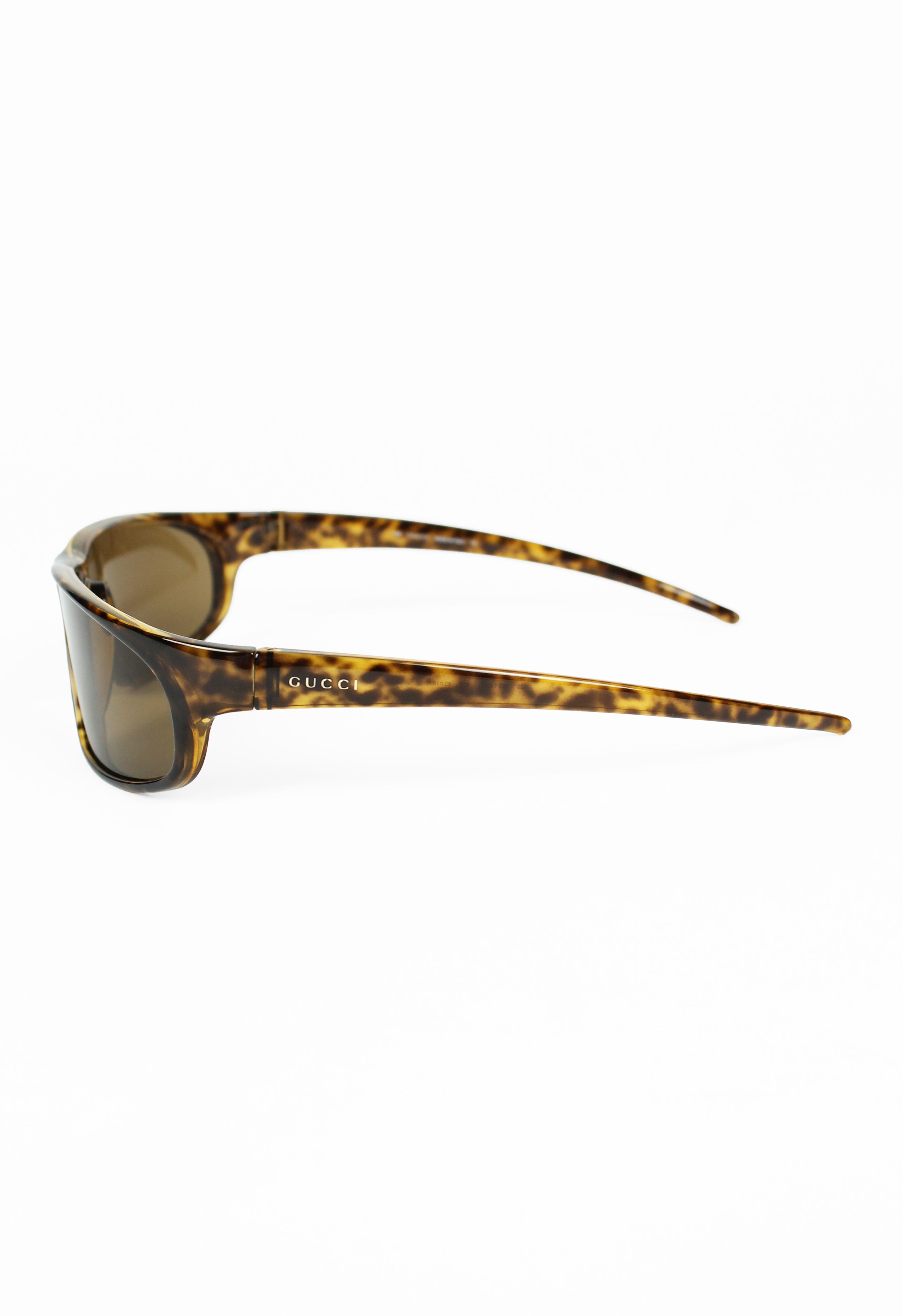 GUCCI TOM FORD TORTOISESHELL WRAPAROUND SUNGLASSES