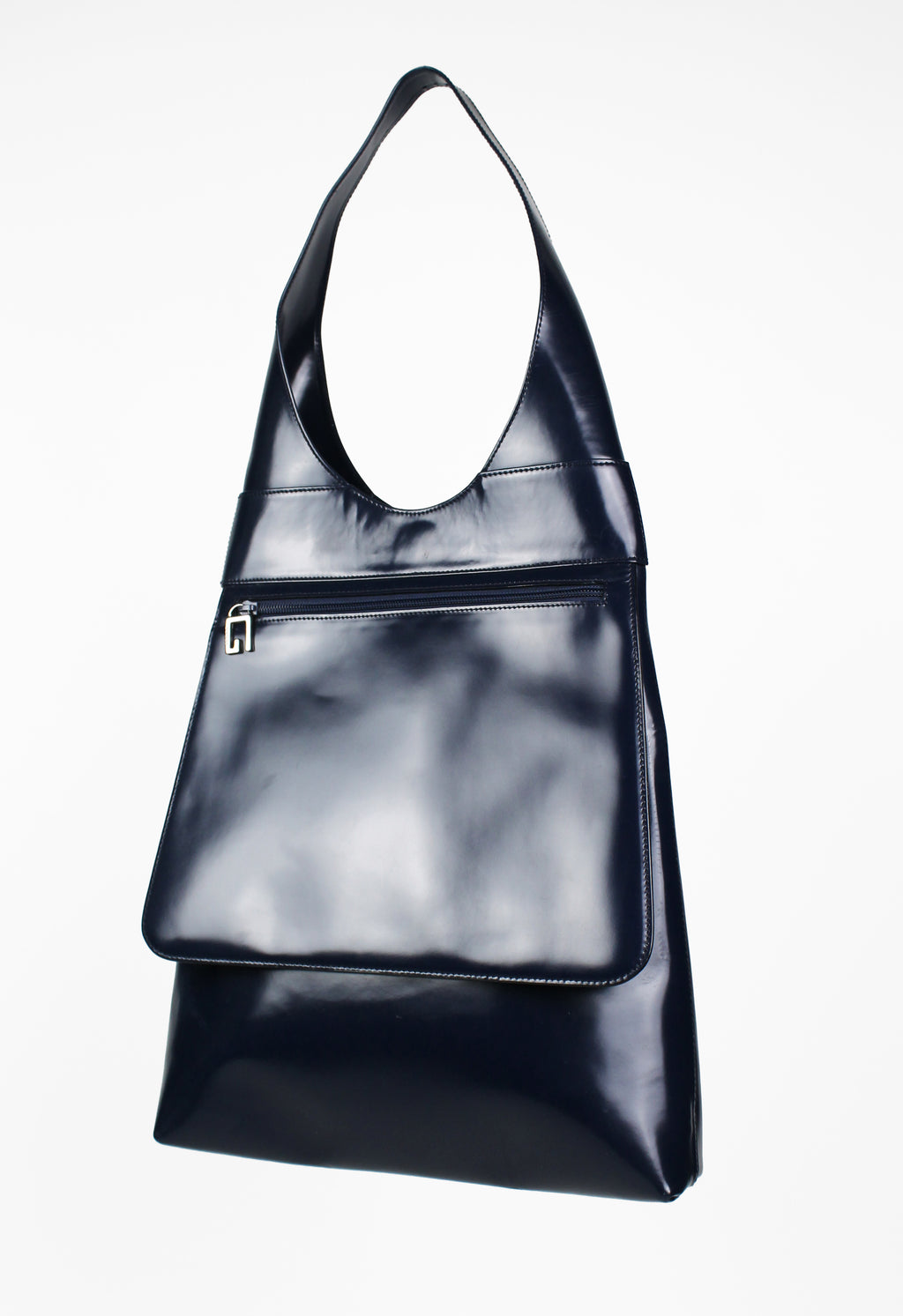 GUCCI TOM FORD SS 1996 NAVY PATENT SHOULDER BAG