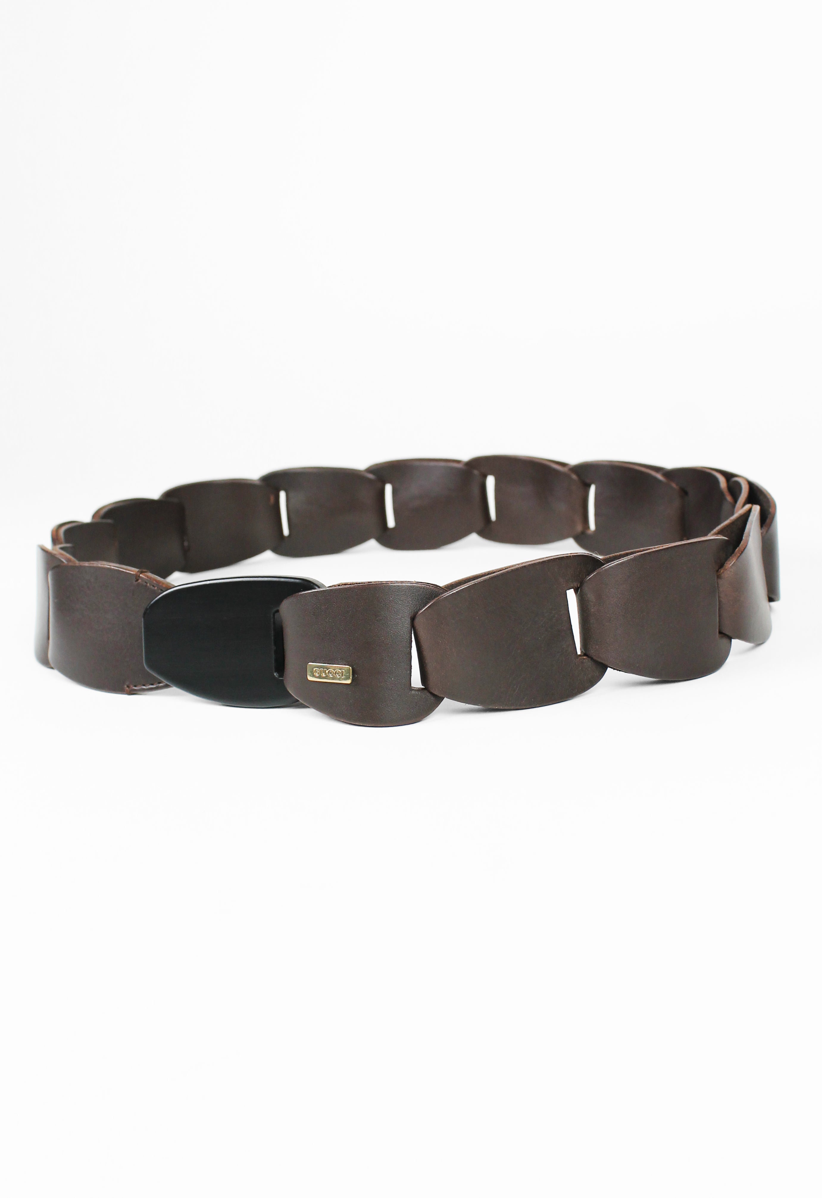 小物 1997ss gucci by TOMFORD leather belt Gucci Tom Ford Red Gold G Buckle Leather Belt - 32-34” – I