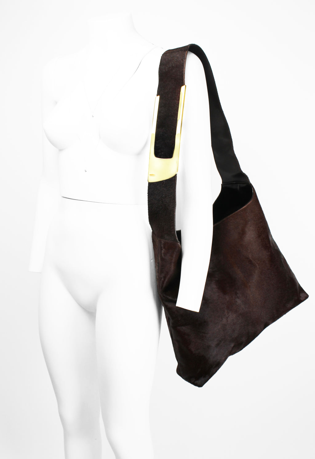 GUCCI TOM FORD FW 1996 XL CALF HAIR SHOULDER BAG