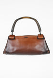 GUCCI TOM FORD FW 2002 GRADIENT LEATHER WOODEN HANDLE SHOULDER BAG