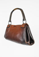 GUCCI TOM FORD FW 2002 GRADIENT LEATHER WOODEN HANDLE SHOULDER BAG
