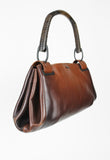 GUCCI TOM FORD FW 2002 GRADIENT LEATHER WOODEN HANDLE SHOULDER BAG