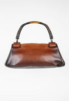 GUCCI TOM FORD FW 2002 GRADIENT LEATHER WOODEN HANDLE SHOULDER BAG