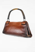 GUCCI TOM FORD FW 2002 GRADIENT LEATHER WOODEN HANDLE SHOULDER BAG