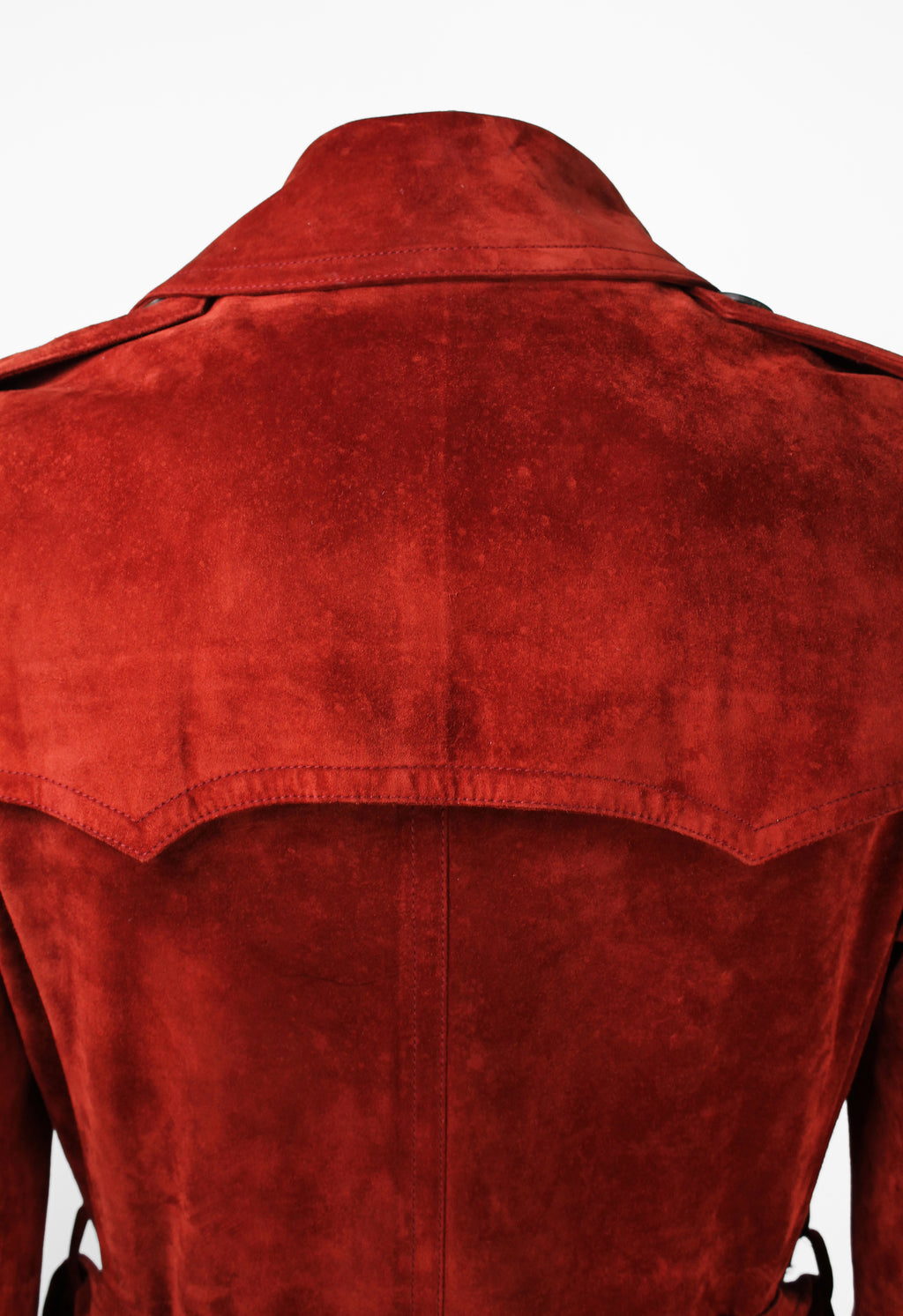 GUCCI TOM FORD FW 2003 RED SUEDE COAT