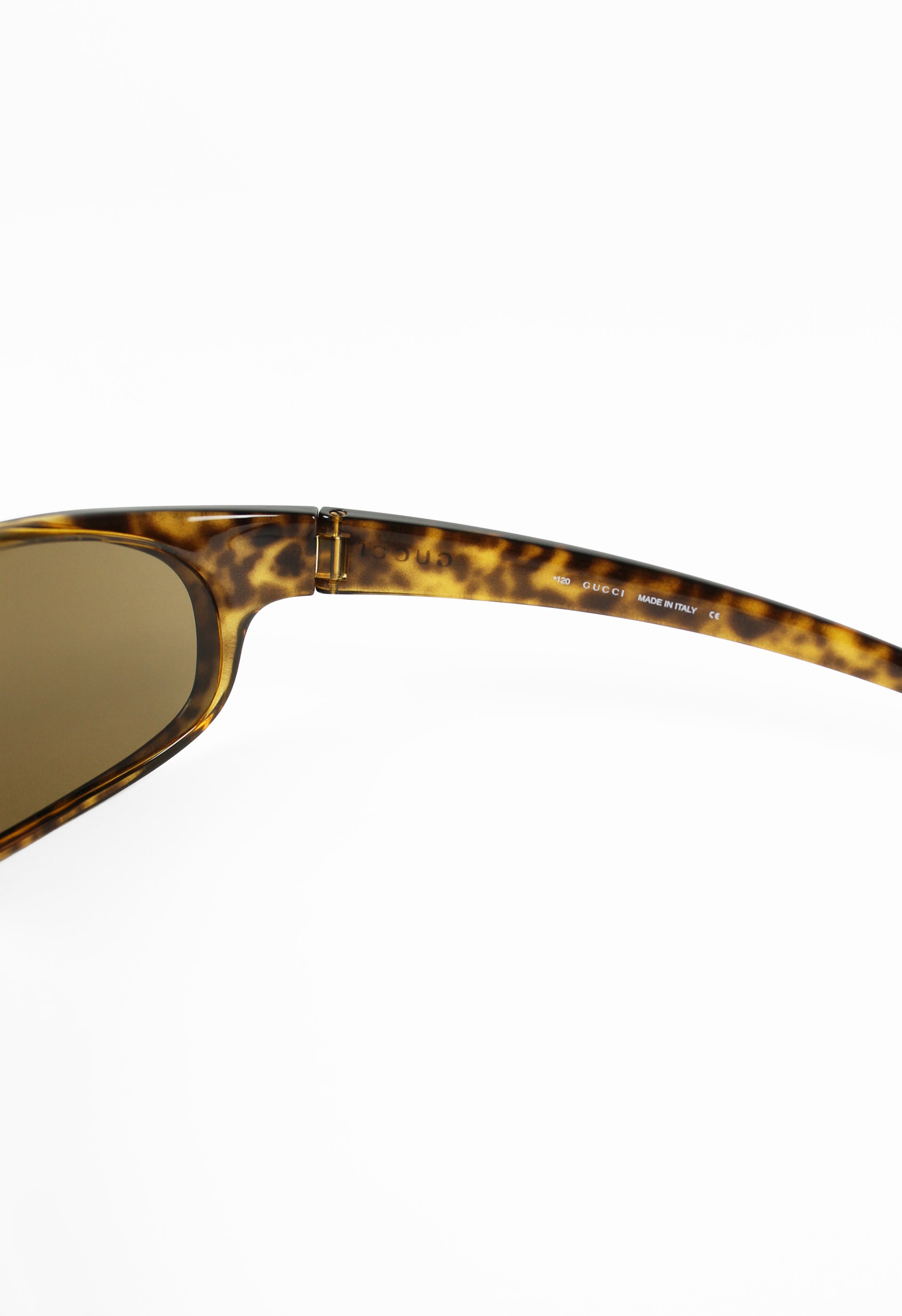 GUCCI TOM FORD TORTOISESHELL WRAPAROUND SUNGLASSES