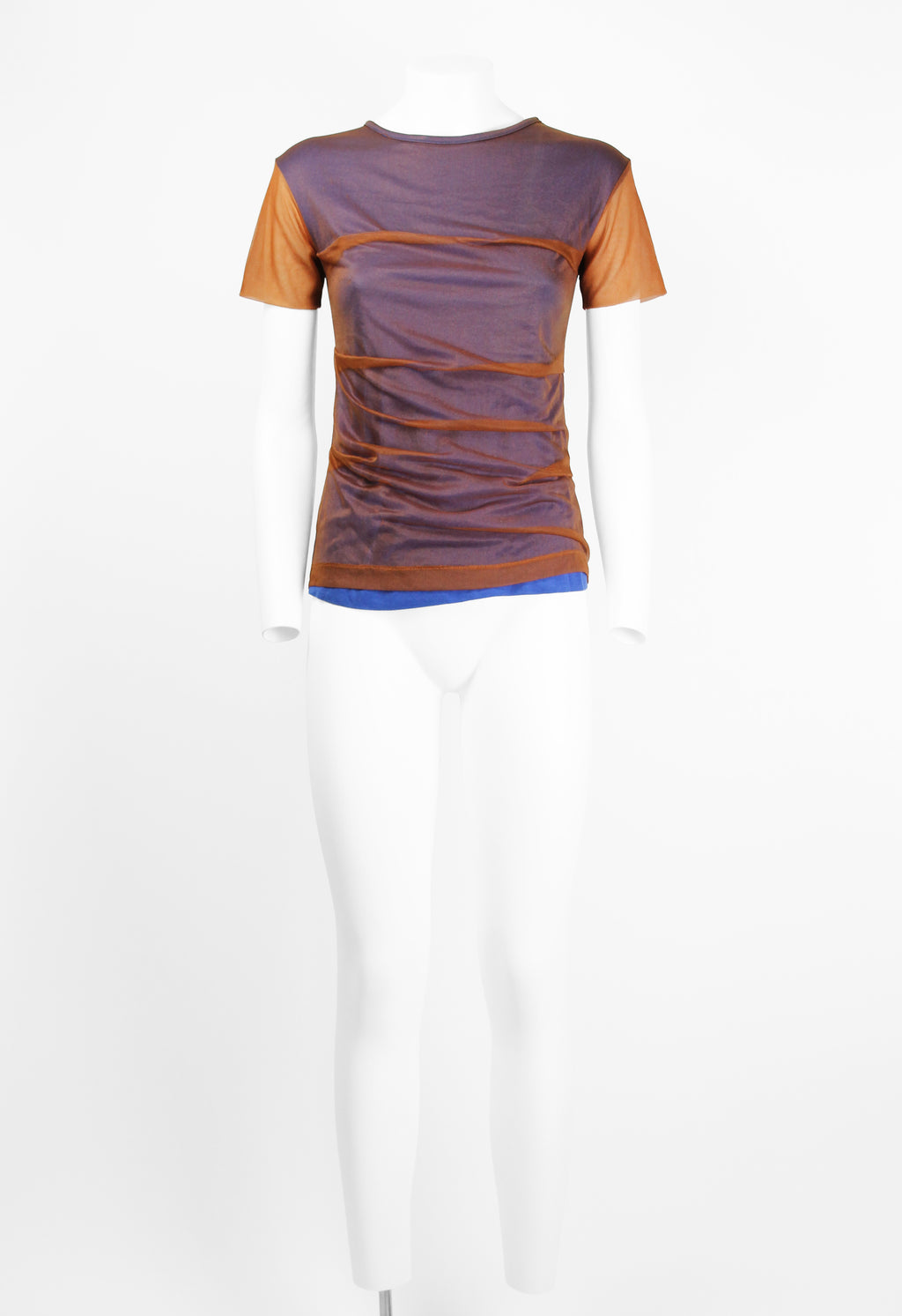 ISSEY MIYAKE 1980'S LAYERED GATHERED SHEER TOP