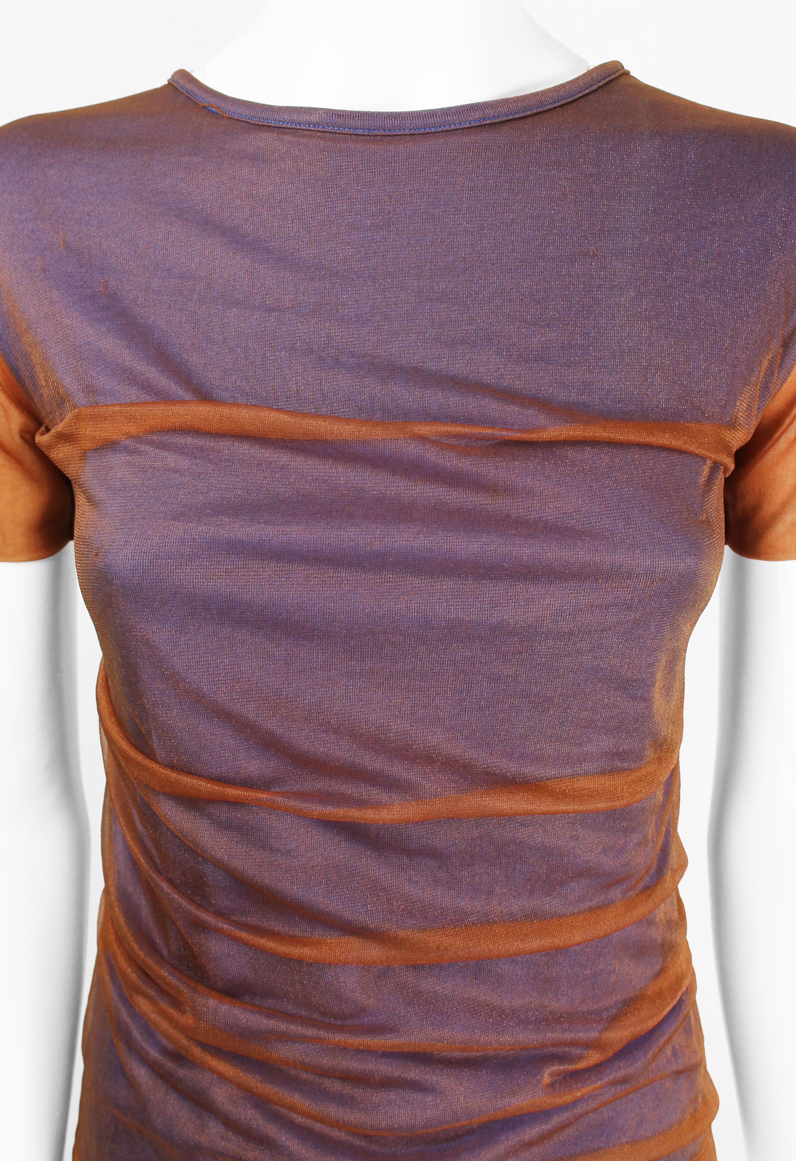 ISSEY MIYAKE 1980'S LAYERED GATHERED SHEER TOP