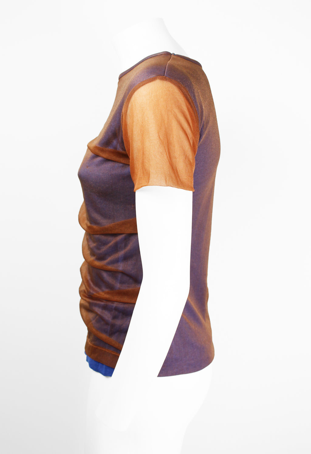 ISSEY MIYAKE 1980'S LAYERED GATHERED SHEER TOP