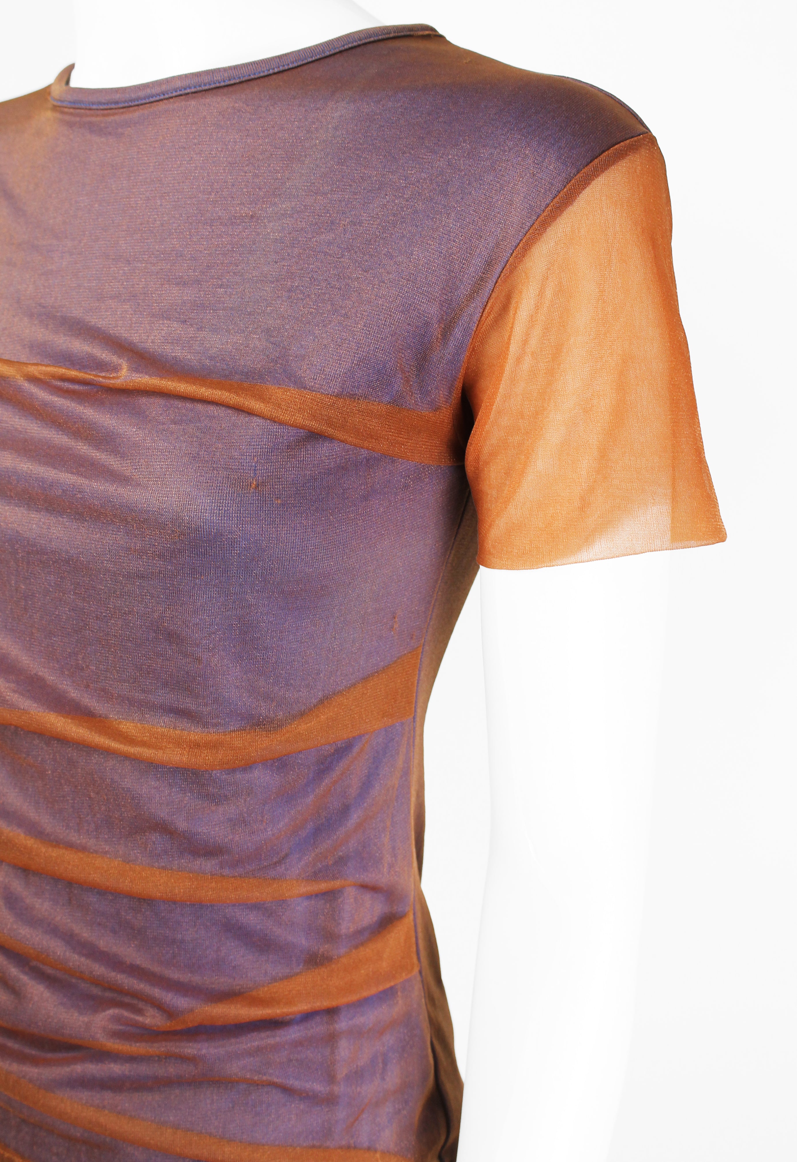 ISSEY MIYAKE 1980'S LAYERED GATHERED SHEER TOP