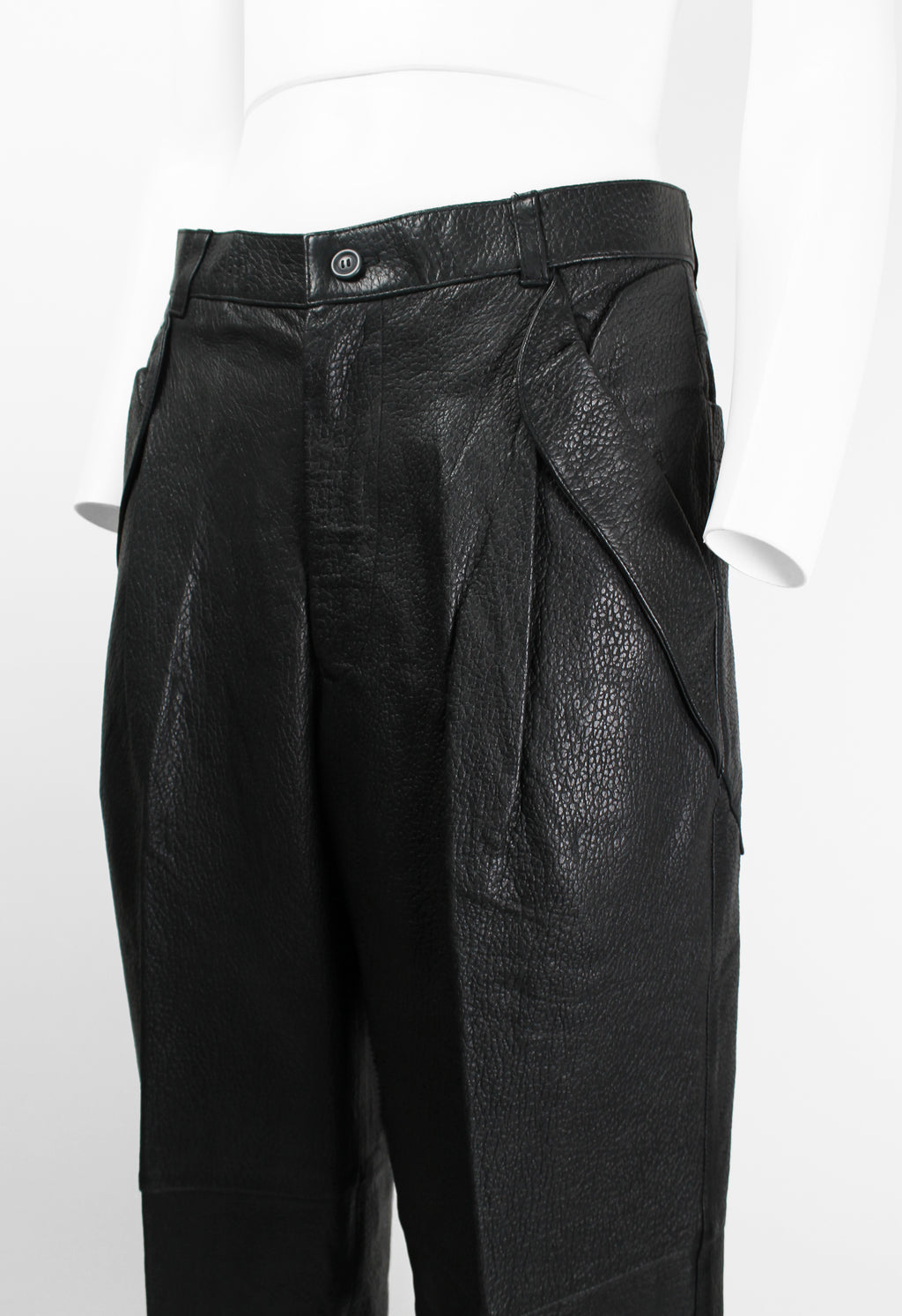 ISSEY MIYAKE 1980'S LEATHER TROUSERS