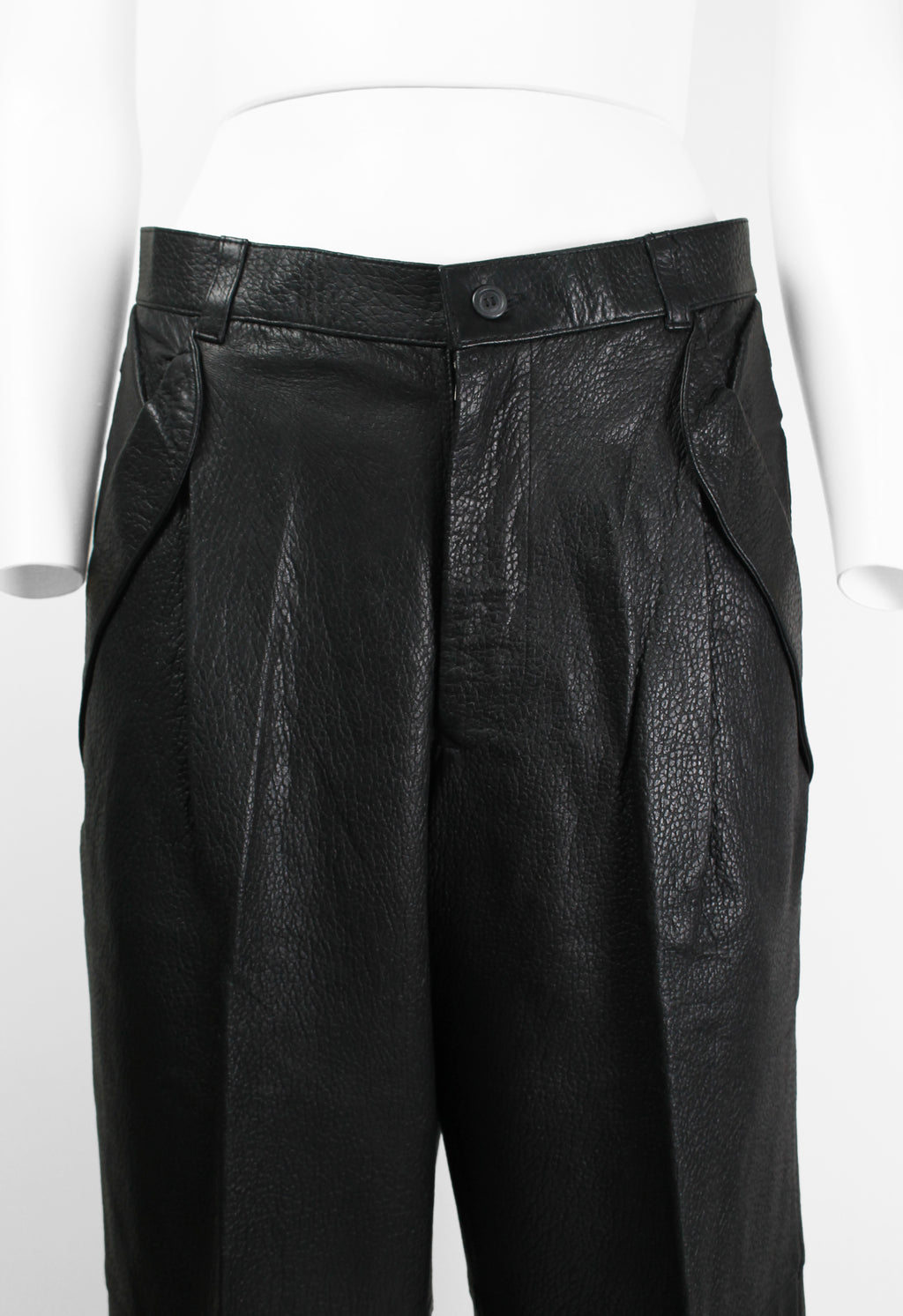 ISSEY MIYAKE 1980'S LEATHER TROUSERS