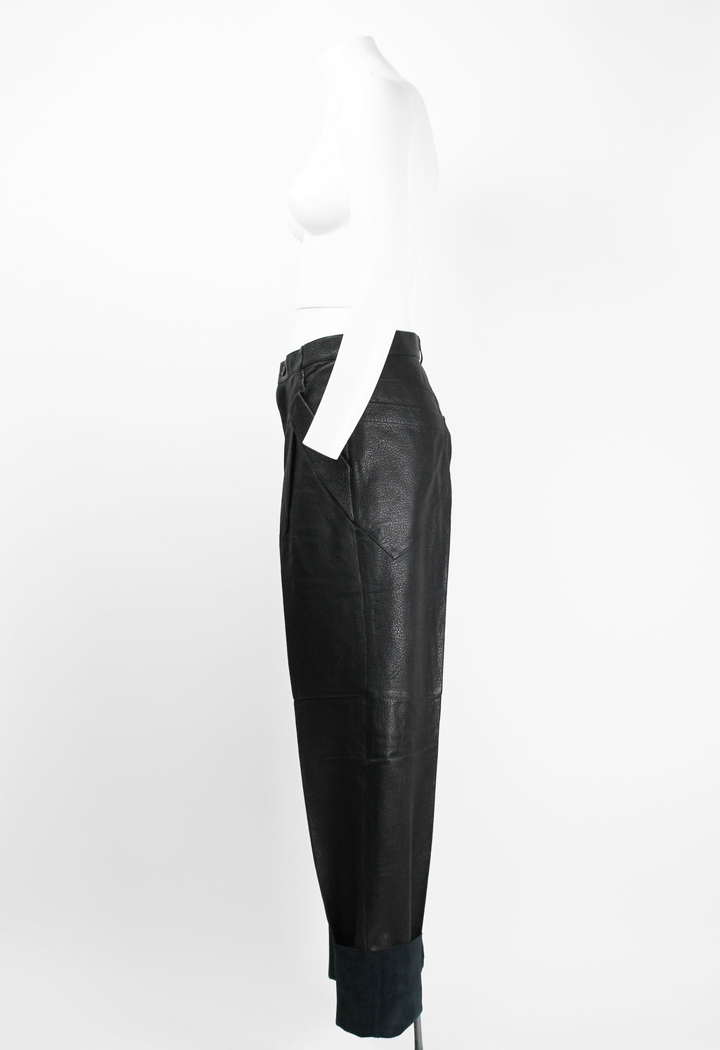 ISSEY MIYAKE 1980'S LEATHER TROUSERS