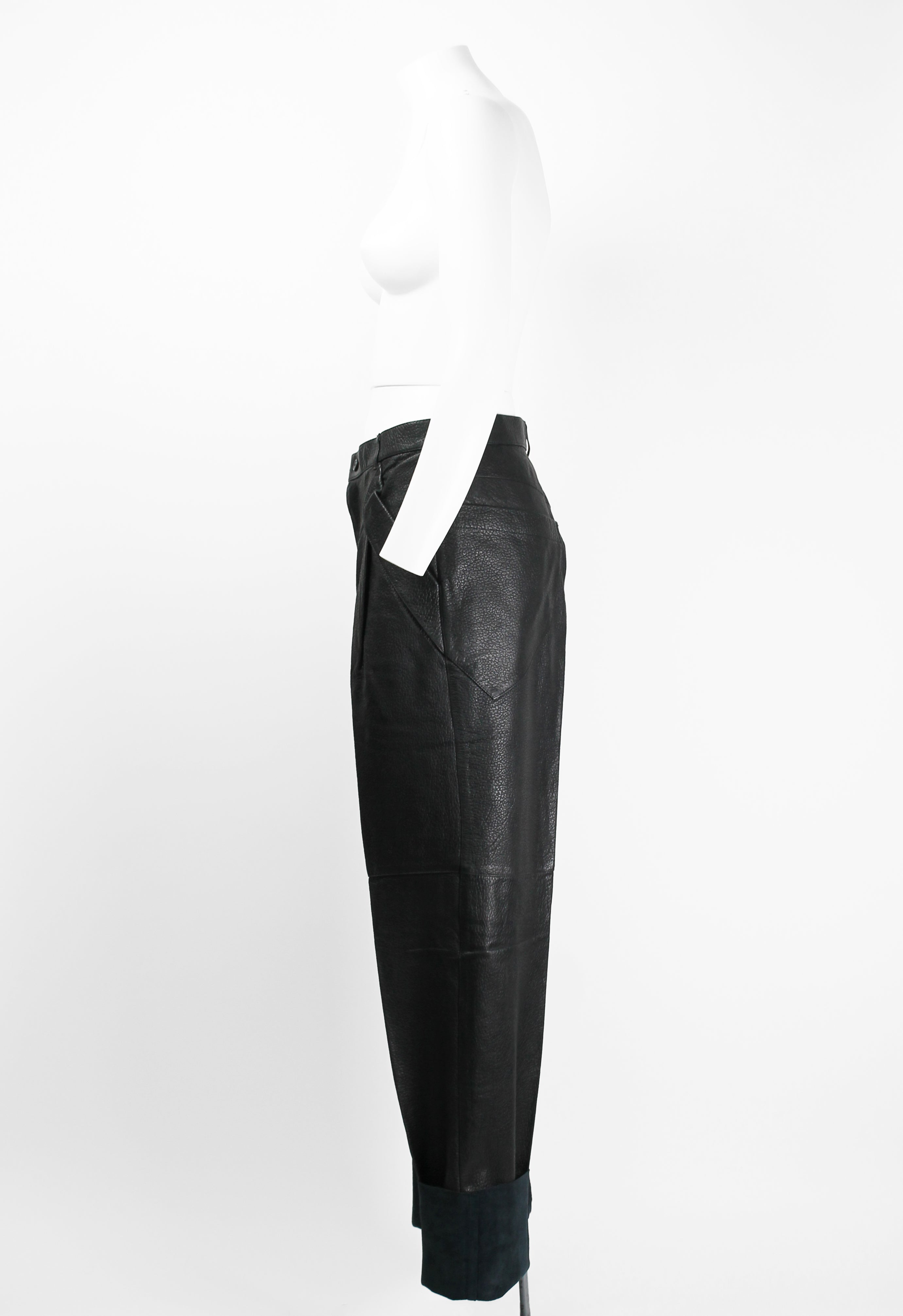 ISSEY MIYAKE 1980'S LEATHER TROUSERS