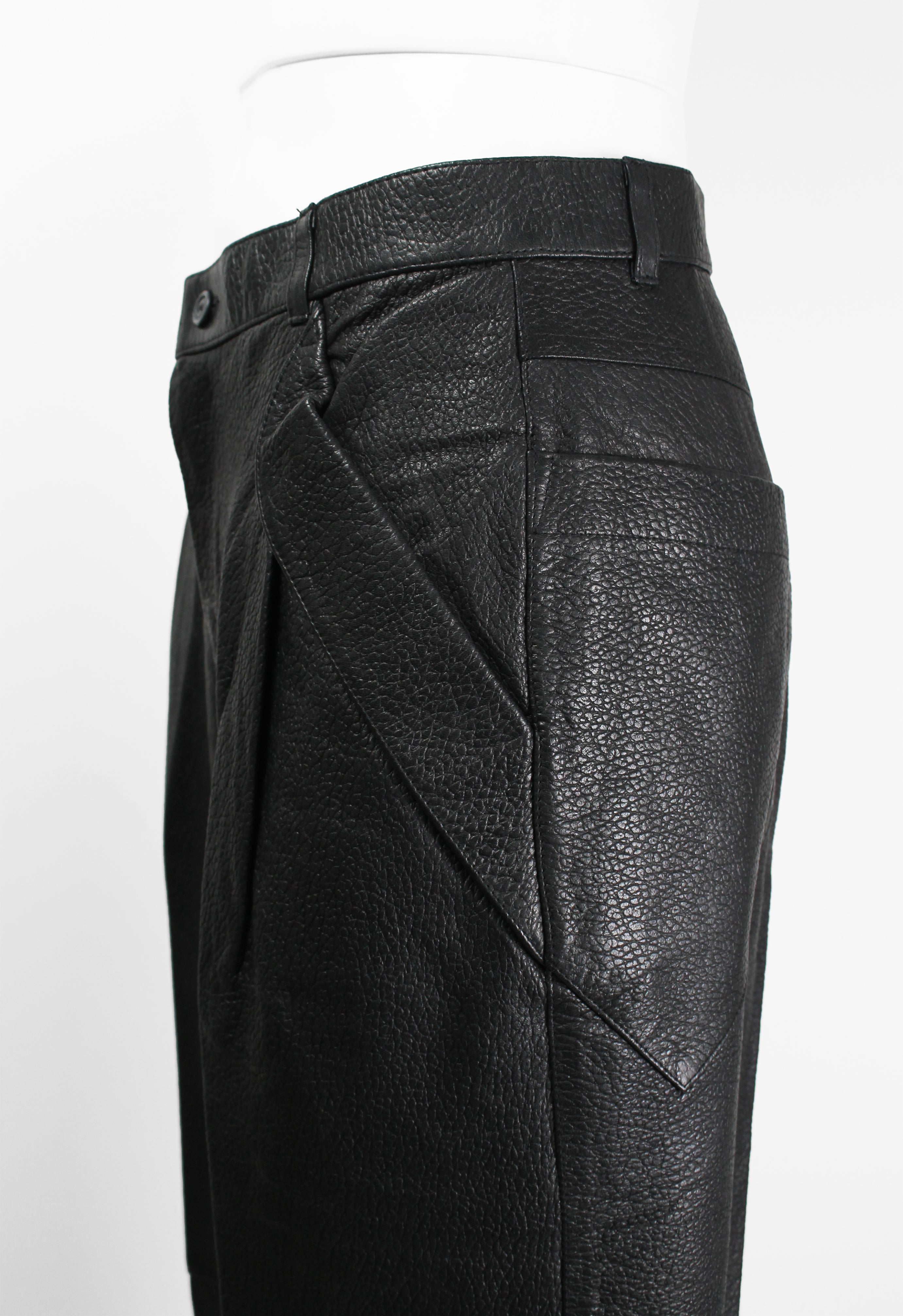 ISSEY MIYAKE 1980'S LEATHER TROUSERS
