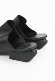 ISSEY MIYAKE 1990'S ANGULAR HEELED MULES