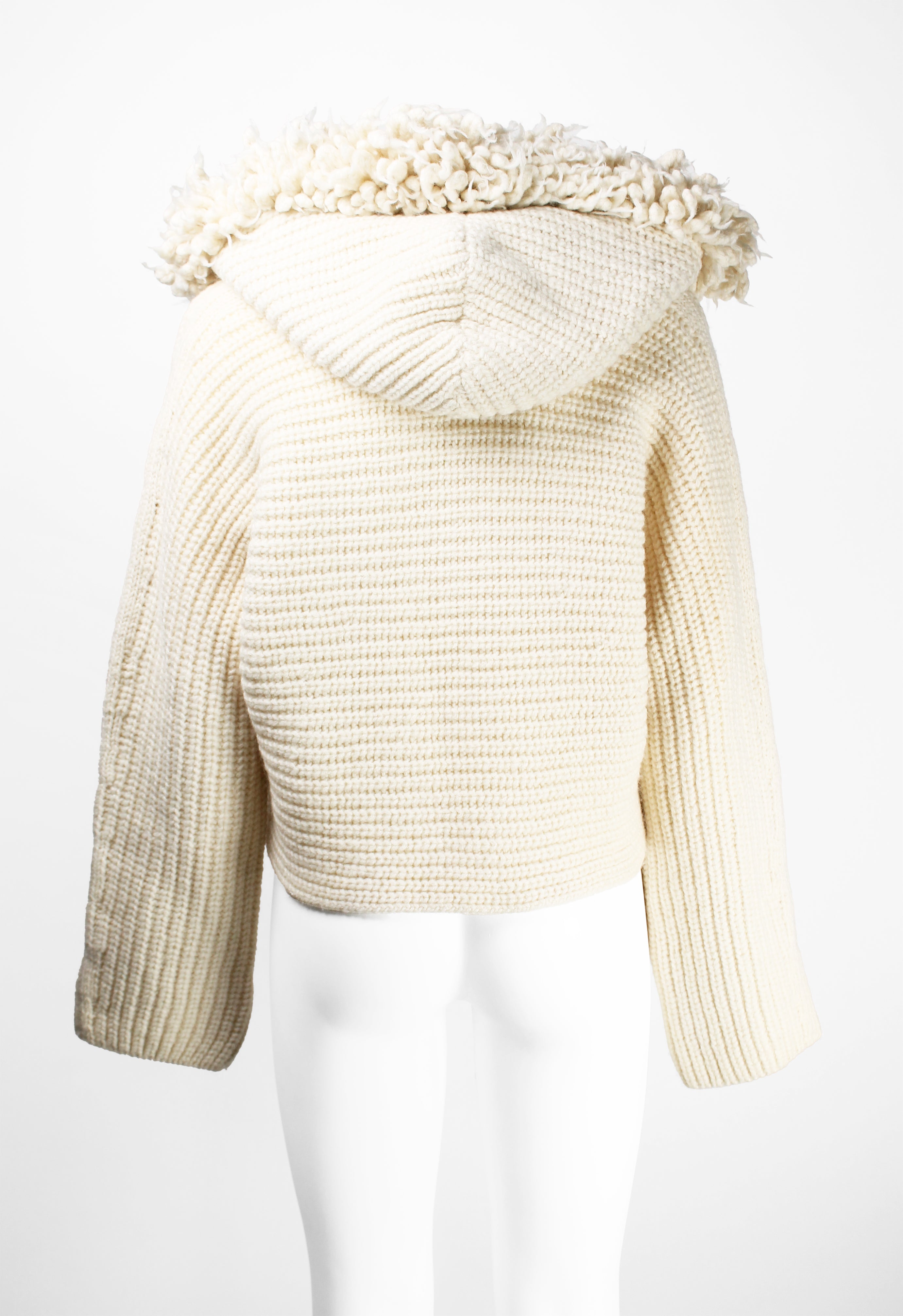 ISSEY MIYAKE 1980'S HEAVY KNITTED ZIP CARDIGAN