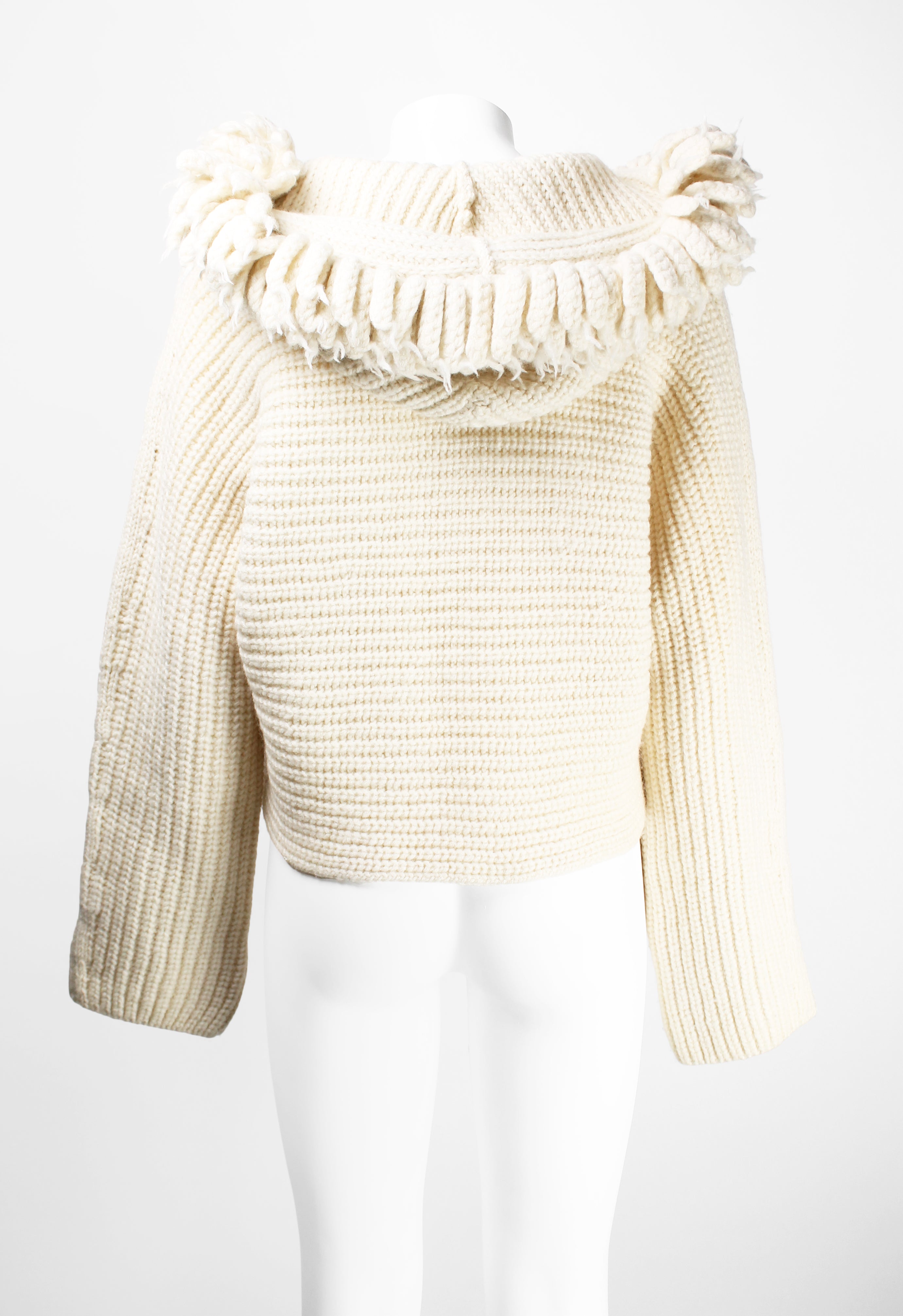 ISSEY MIYAKE 1980'S HEAVY KNITTED ZIP CARDIGAN