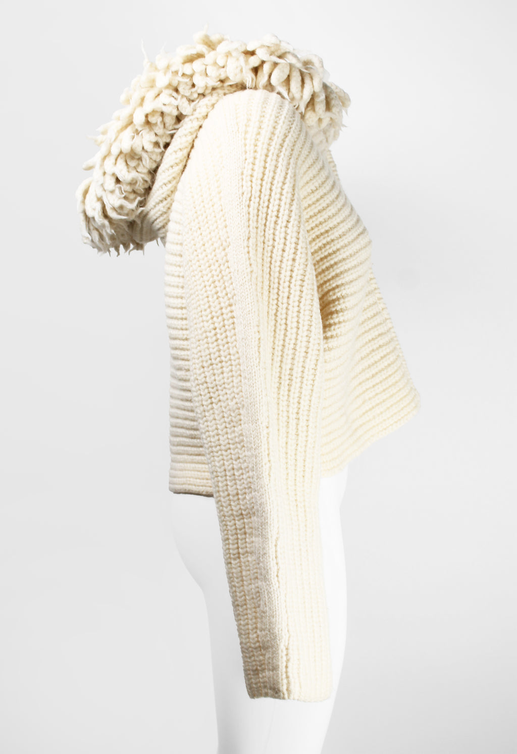 ISSEY MIYAKE 1980'S HEAVY KNITTED ZIP CARDIGAN